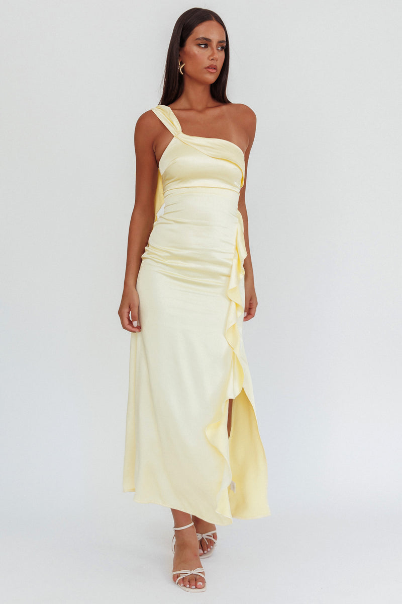 One-Shoulder Split Maxi Dress main image 1