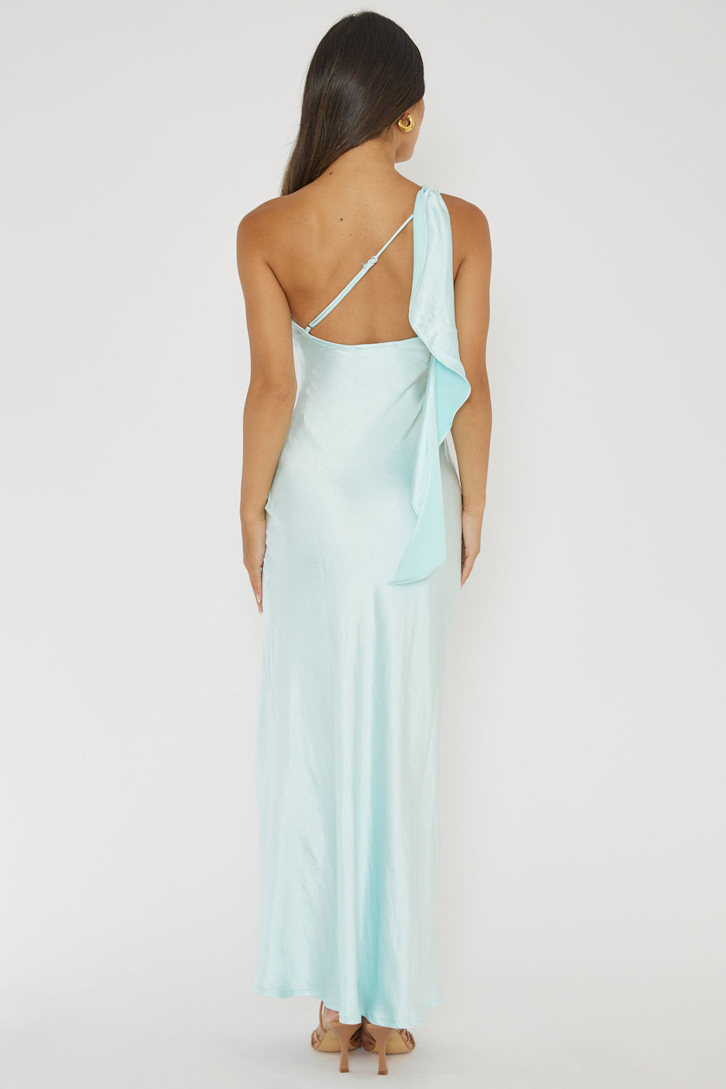 Carmel One-Shoulder Sash Maxi Dress Ice by Selfie Leslie Australia