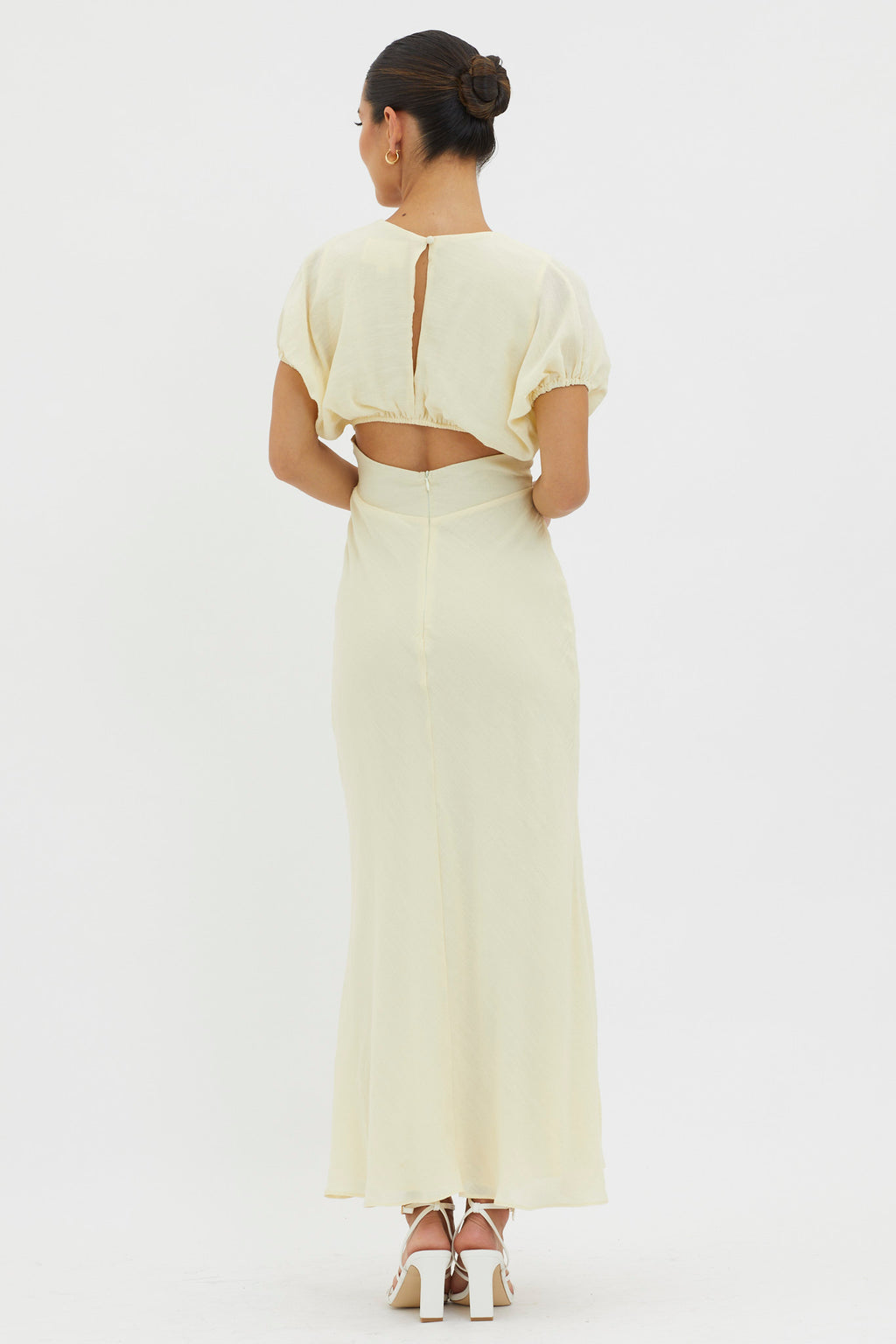 Dare To Live V-Neck Maxi Dress Butter by Selfie Leslie Australia