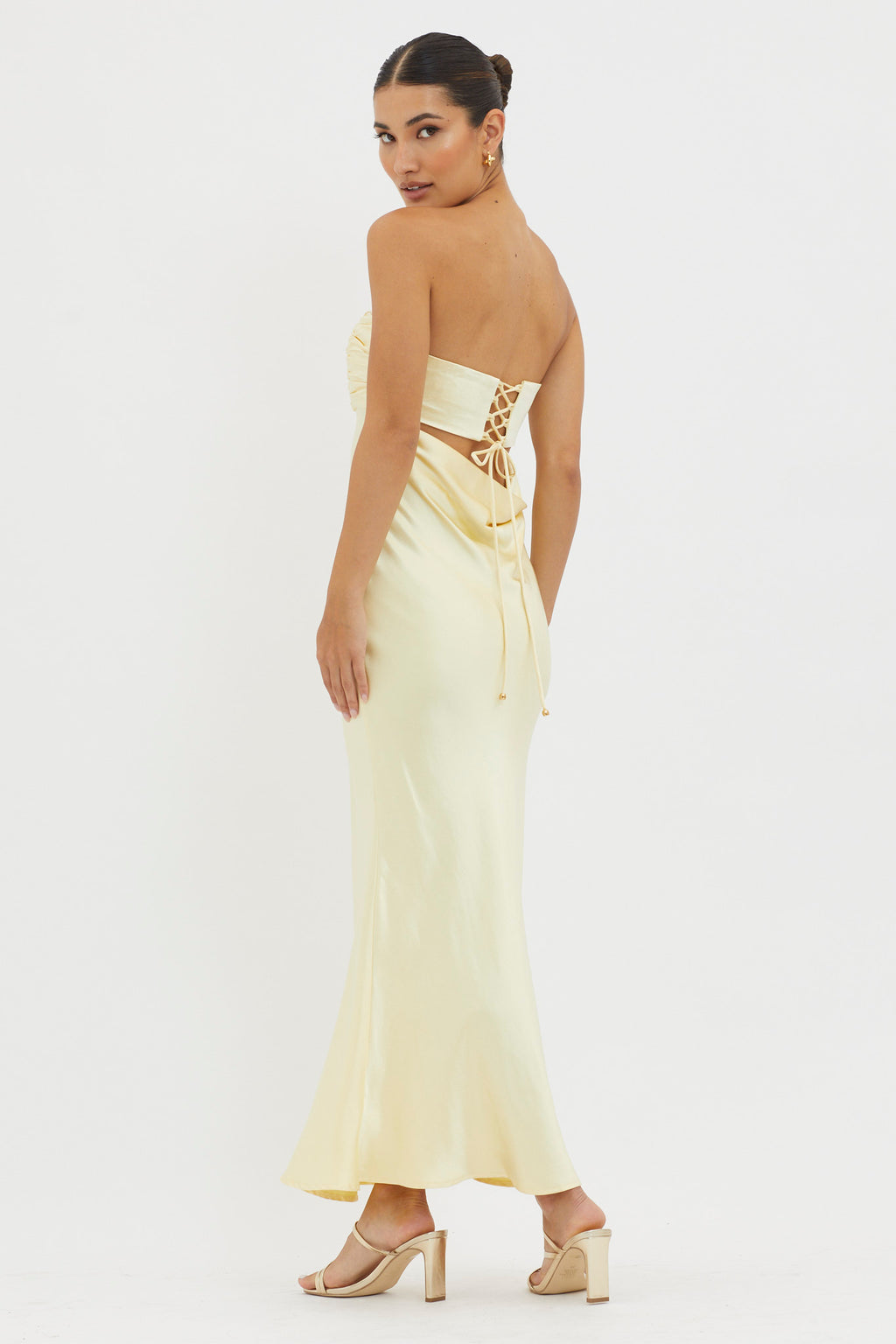 Moon Song Strapless Laced Back Dress Sun by Selfie Leslie Australia