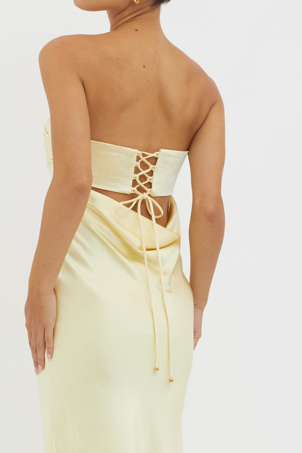 Moon Song Strapless Laced Back Dress Sun by Selfie Leslie Australia