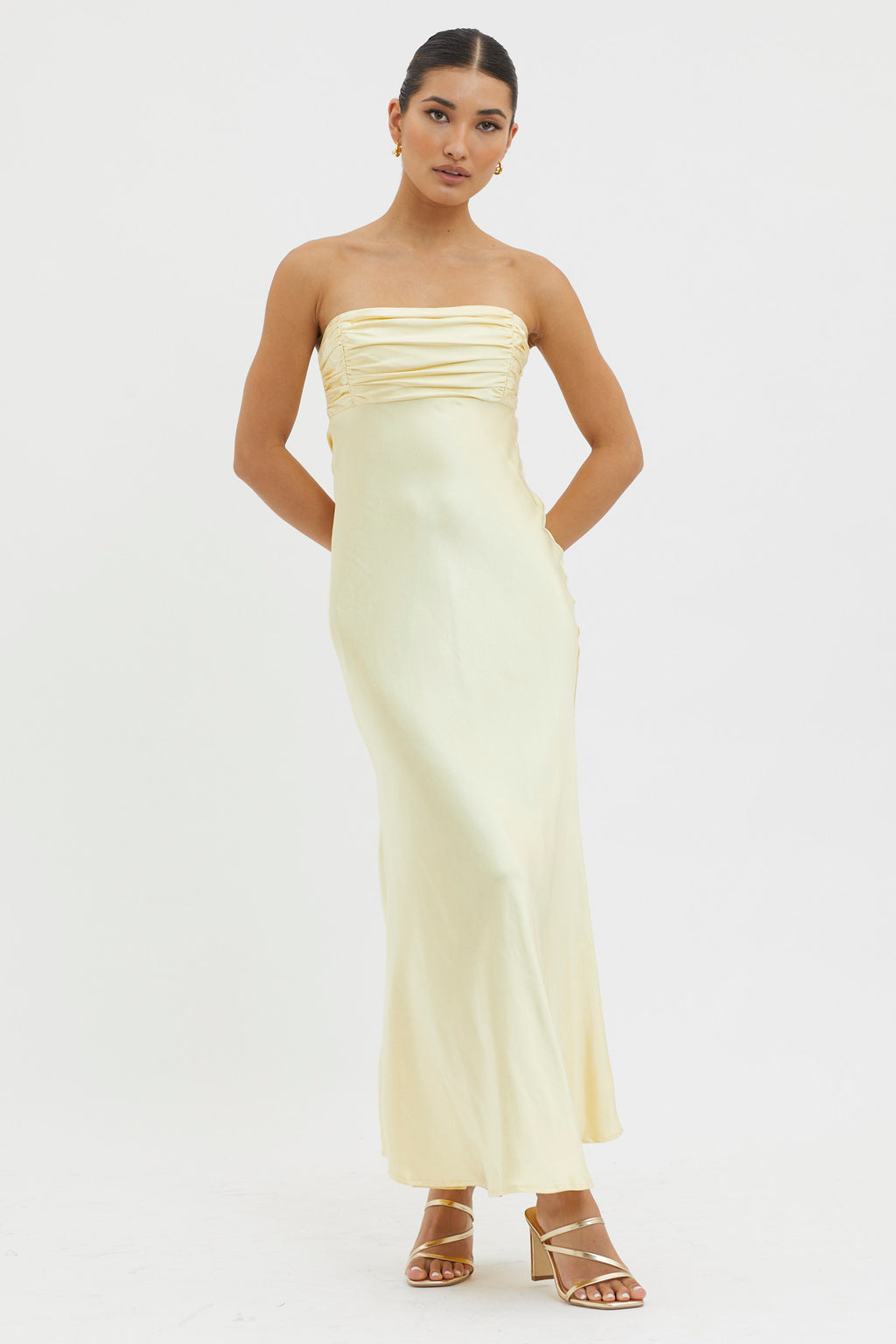 Moon Song Strapless Laced Back Dress Sun by Selfie Leslie Australia