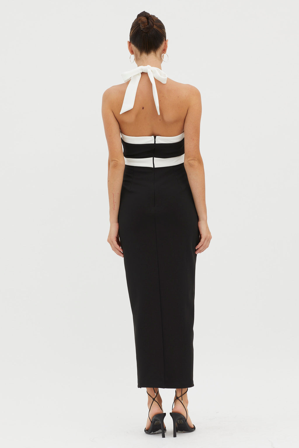 Canary Islands Halterneck Midi Dress Black by Selfie Leslie Australia