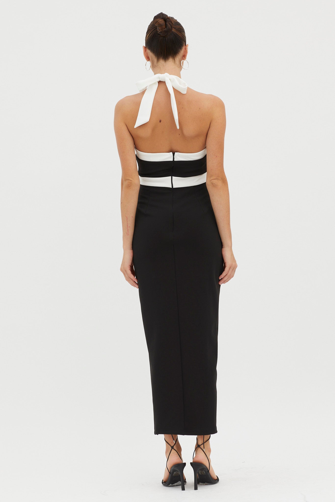 Canary Islands Halterneck Midi Dress Black by Selfie Leslie Australia