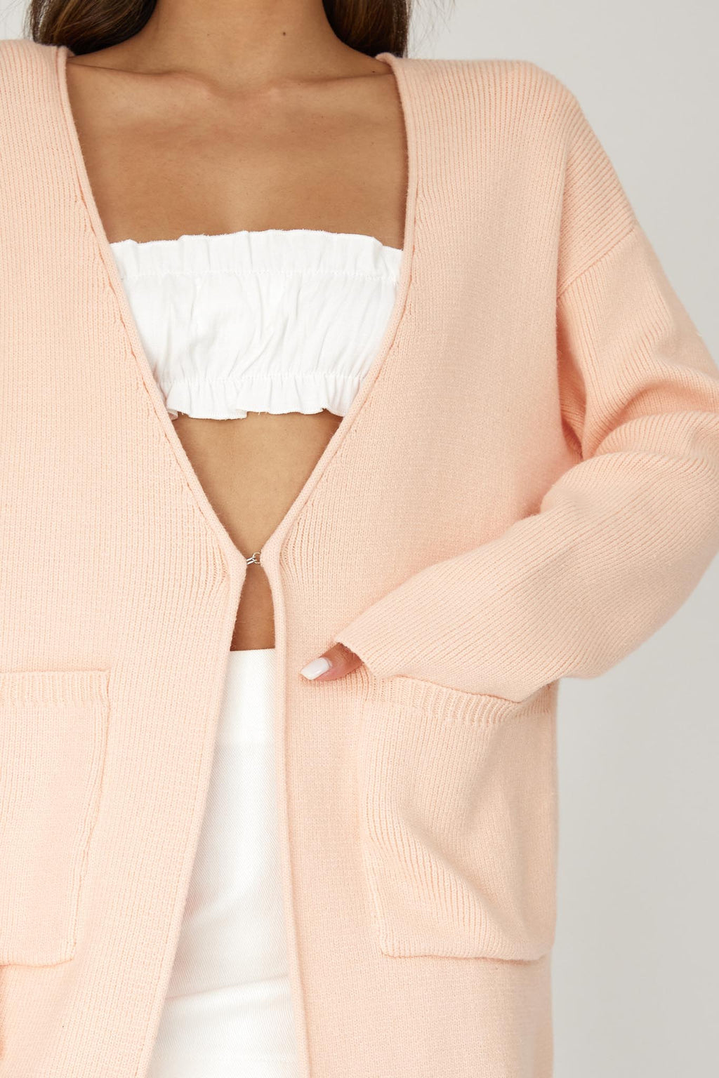 On Point Pocket Cardigan Pink by Selfie Leslie Australia