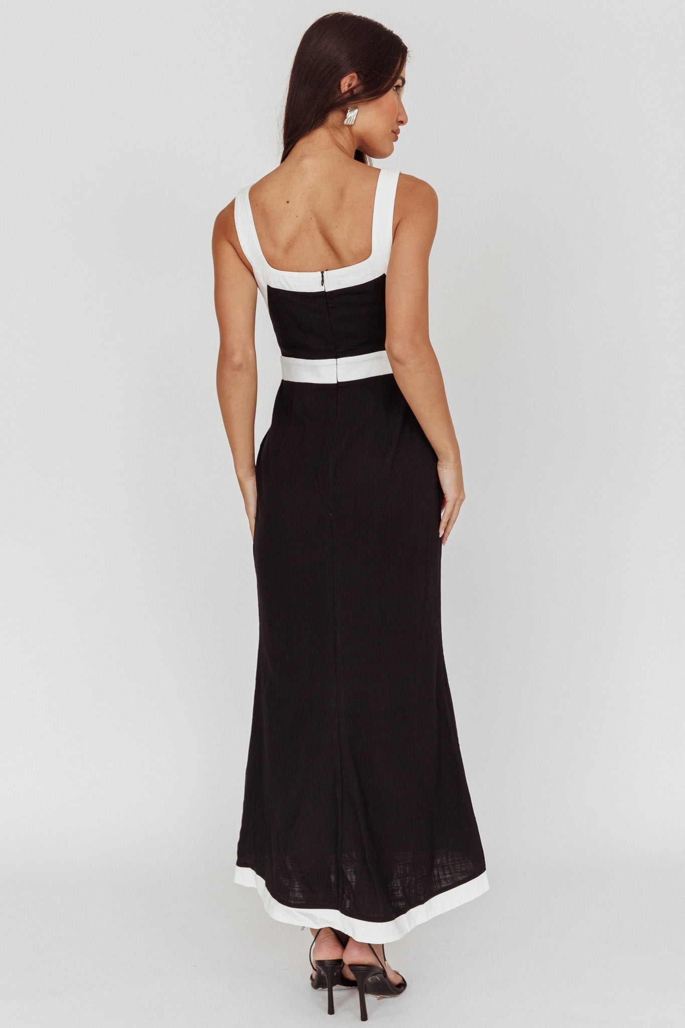 Trust Contrast Maxi Dress Black by Selfie Leslie Australia