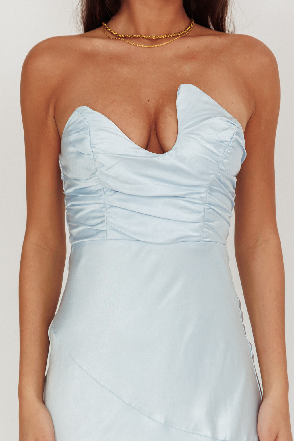 Blaise Asymmetric Neckline Maxi Dress Blue by Selfie Leslie Australia