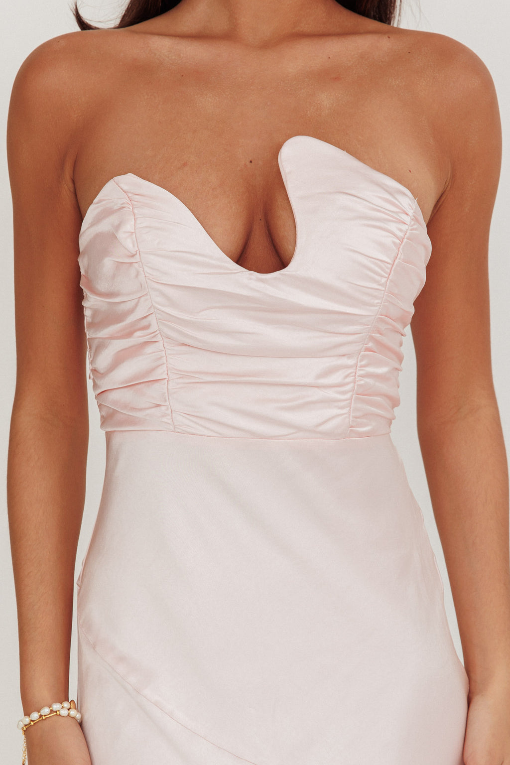 Blaise Asymmetric Neckline Maxi Dress Pink by Selfie Leslie Australia