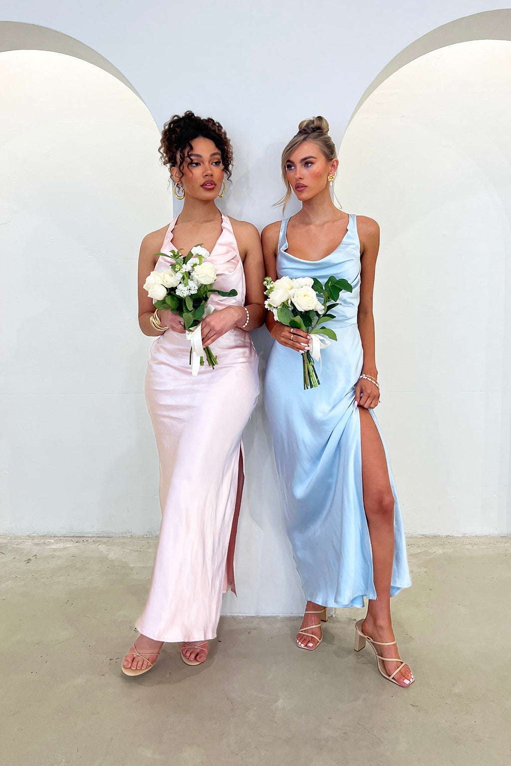 Sitara Tied Back Maxi Dress Blush by Selfie Leslie Australia