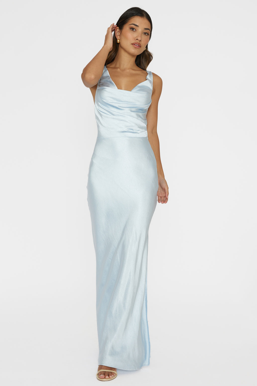 Sitara Tied Back Maxi Dress Blue by Selfie Leslie Australia