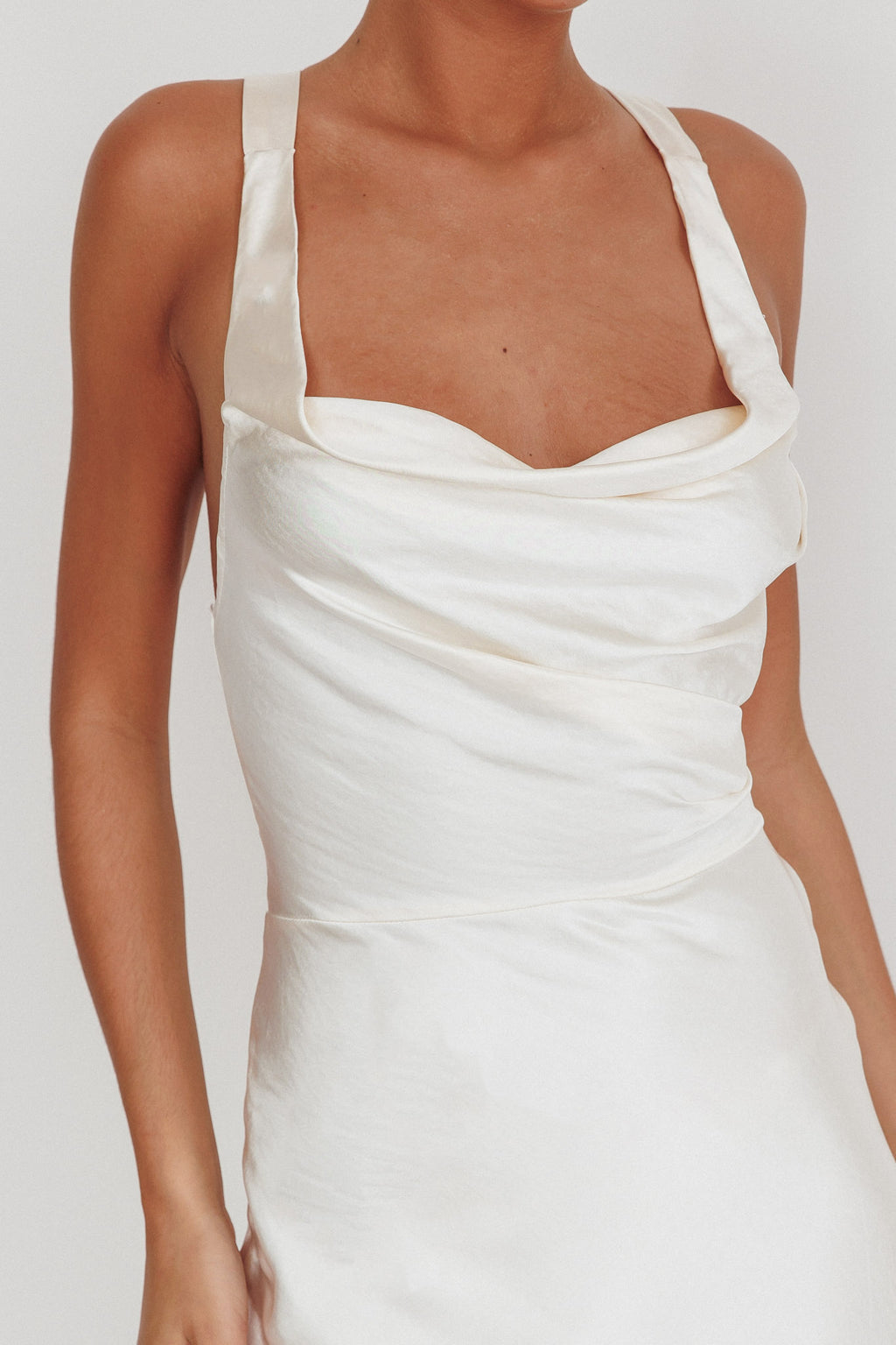 Sitara Tied Back Maxi Dress Oyster by Selfie Leslie Australia