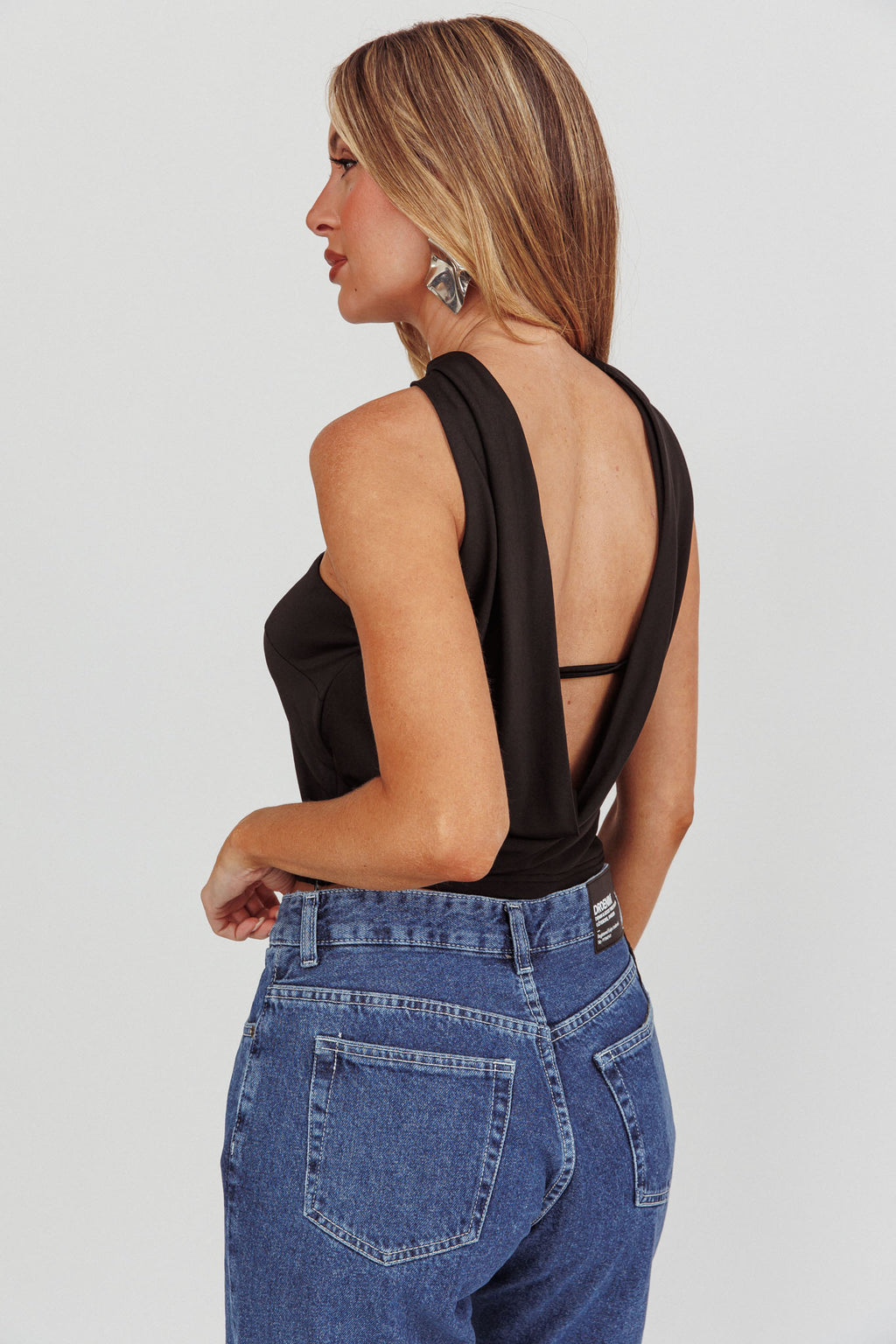 Damsel Reverse Halter Neck Top Black by Selfie Leslie Australia