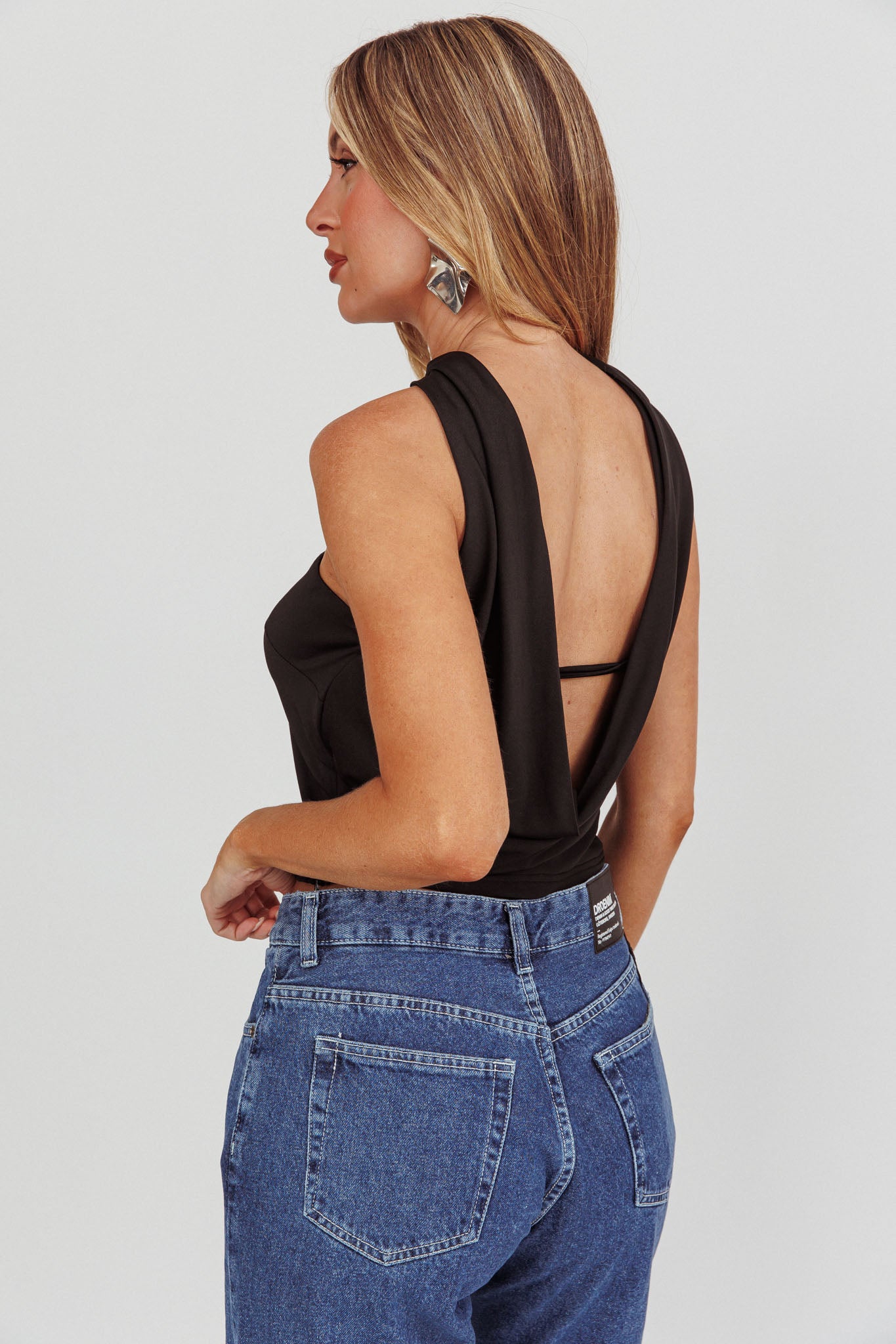 Damsel Reverse Halter Neck Top Black by Selfie Leslie Australia