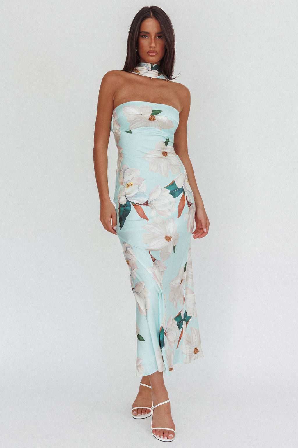 Damsel Reverse Halter Maxi Dress Magnolia Mint by Selfie Leslie Australia