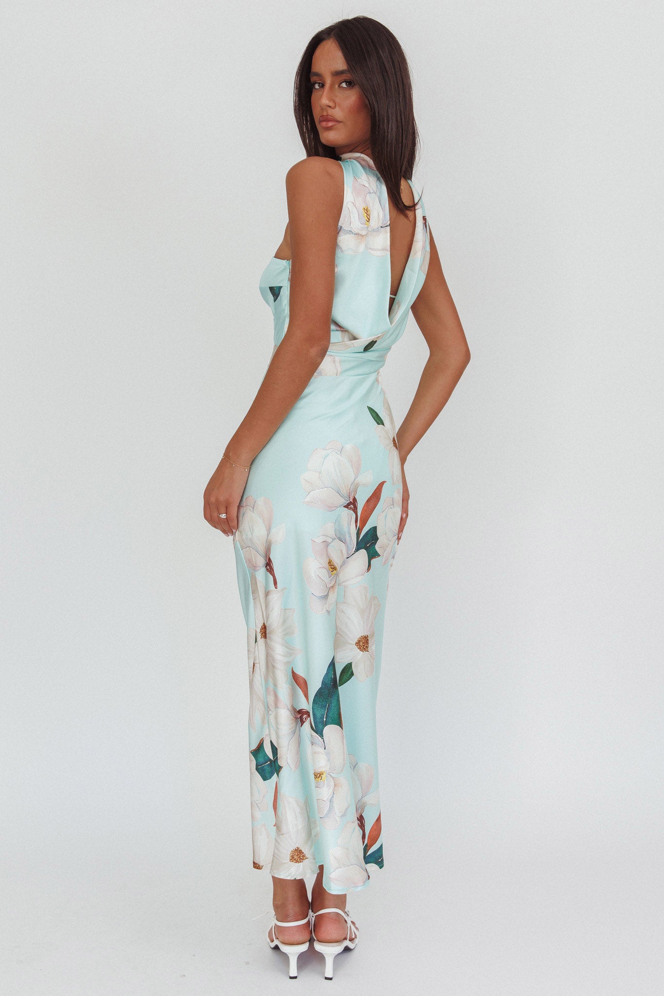 Damsel Reverse Halter Maxi Dress Magnolia Mint by Selfie Leslie Australia