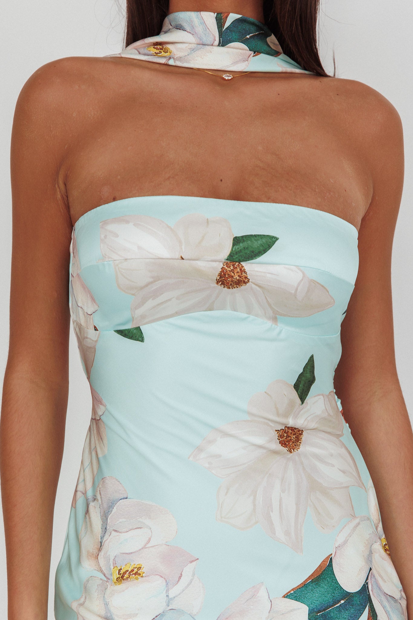 Damsel Reverse Halter Maxi Dress Magnolia Mint by Selfie Leslie Australia