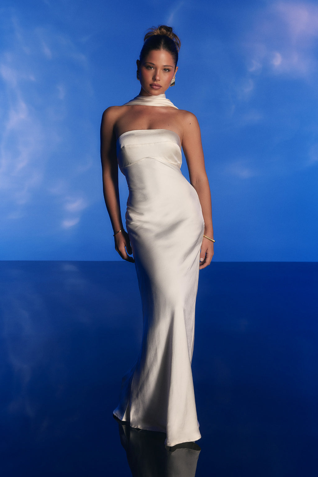 Damsel Reverse Halter Maxi Dress Oyster by Selfie Leslie Australia