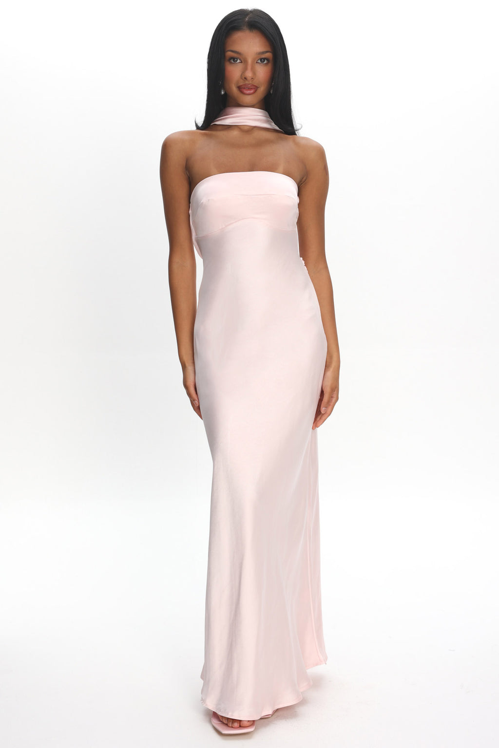 Damsel Reverse Halter Maxi Dress Blush by Selfie Leslie Australia