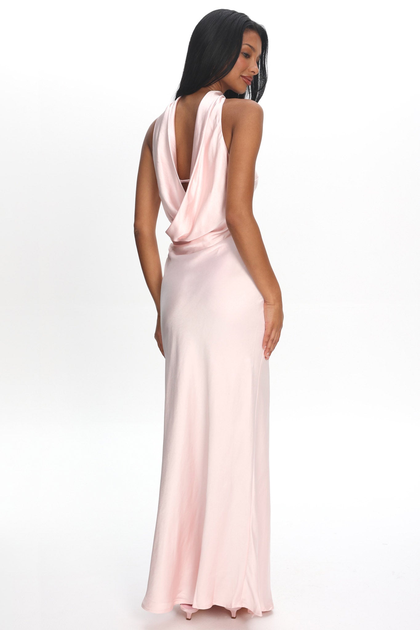 Damsel Reverse Halter Maxi Dress Blush by Selfie Leslie Australia