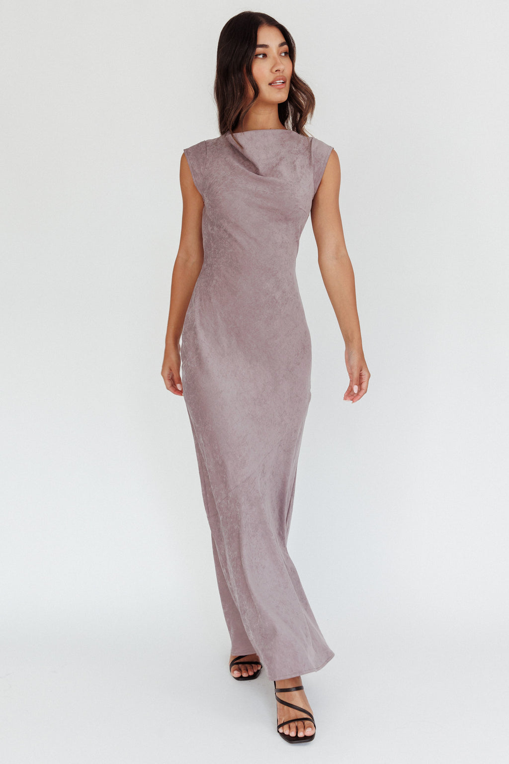 Maysa Cowl Back Maxi Dress Cloud by Selfie Leslie Australia