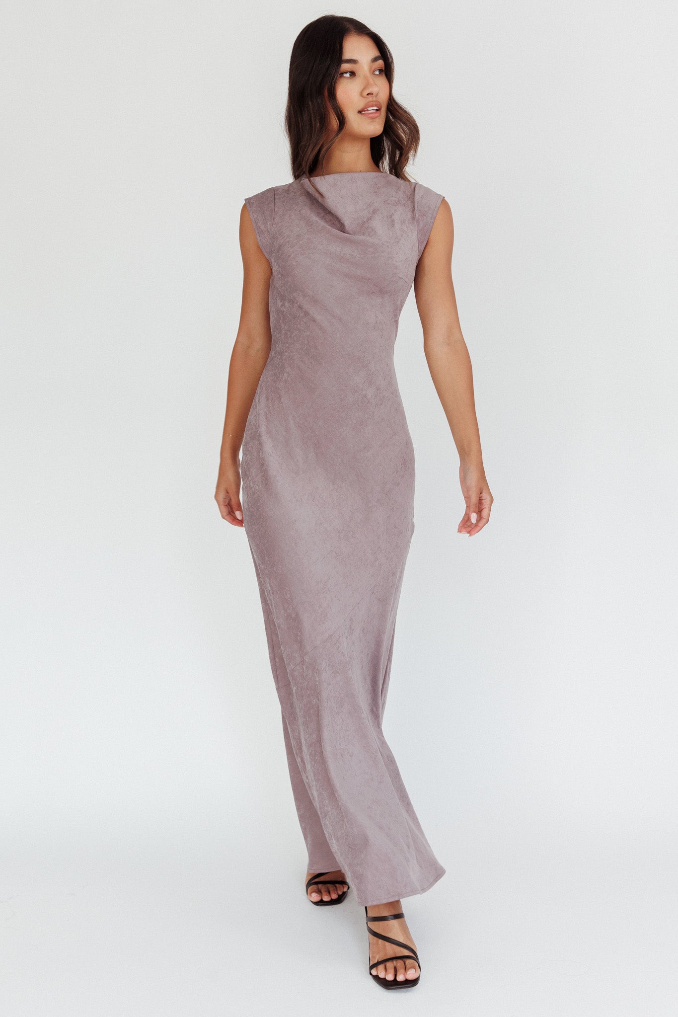 Maysa Cowl Back Maxi Dress Cloud by Selfie Leslie Australia