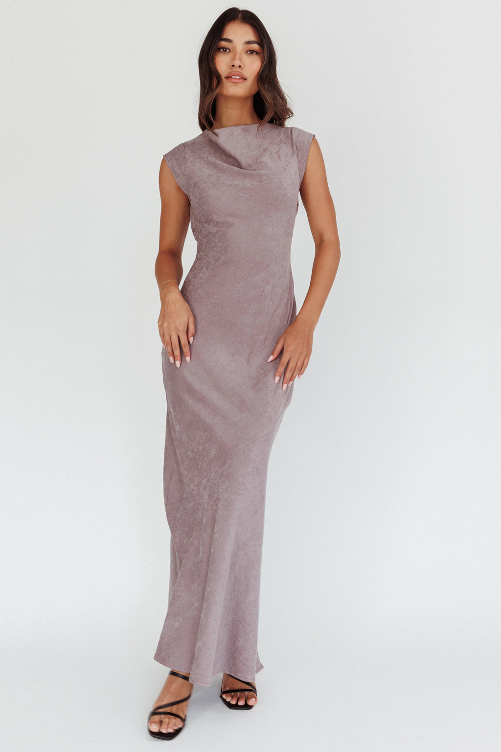Maysa Cowl Back Maxi Dress Cloud by Selfie Leslie Australia
