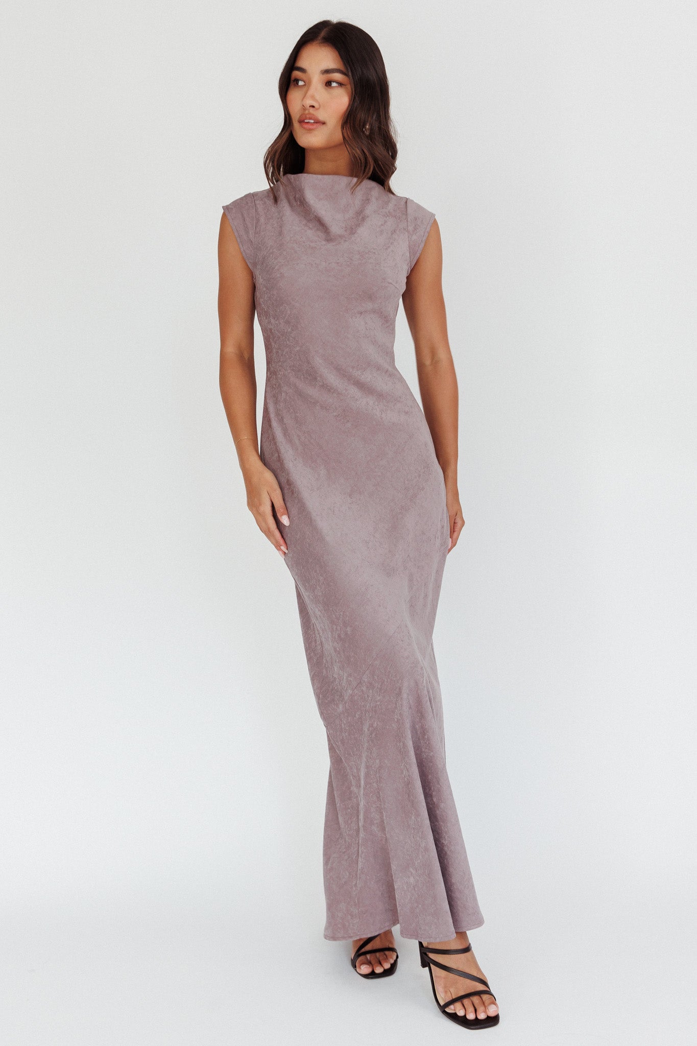 Maysa Cowl Back Maxi Dress Cloud by Selfie Leslie Australia