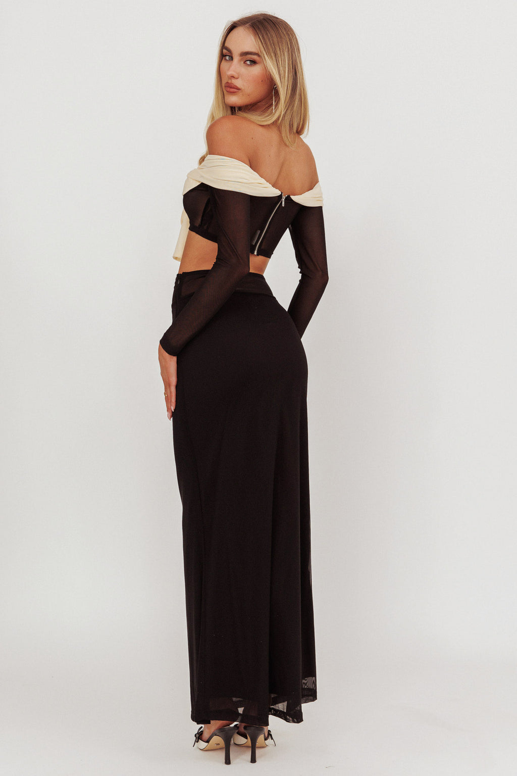 Perfect Worlds Mesh Maxi Skirt Black by Selfie Leslie Australia