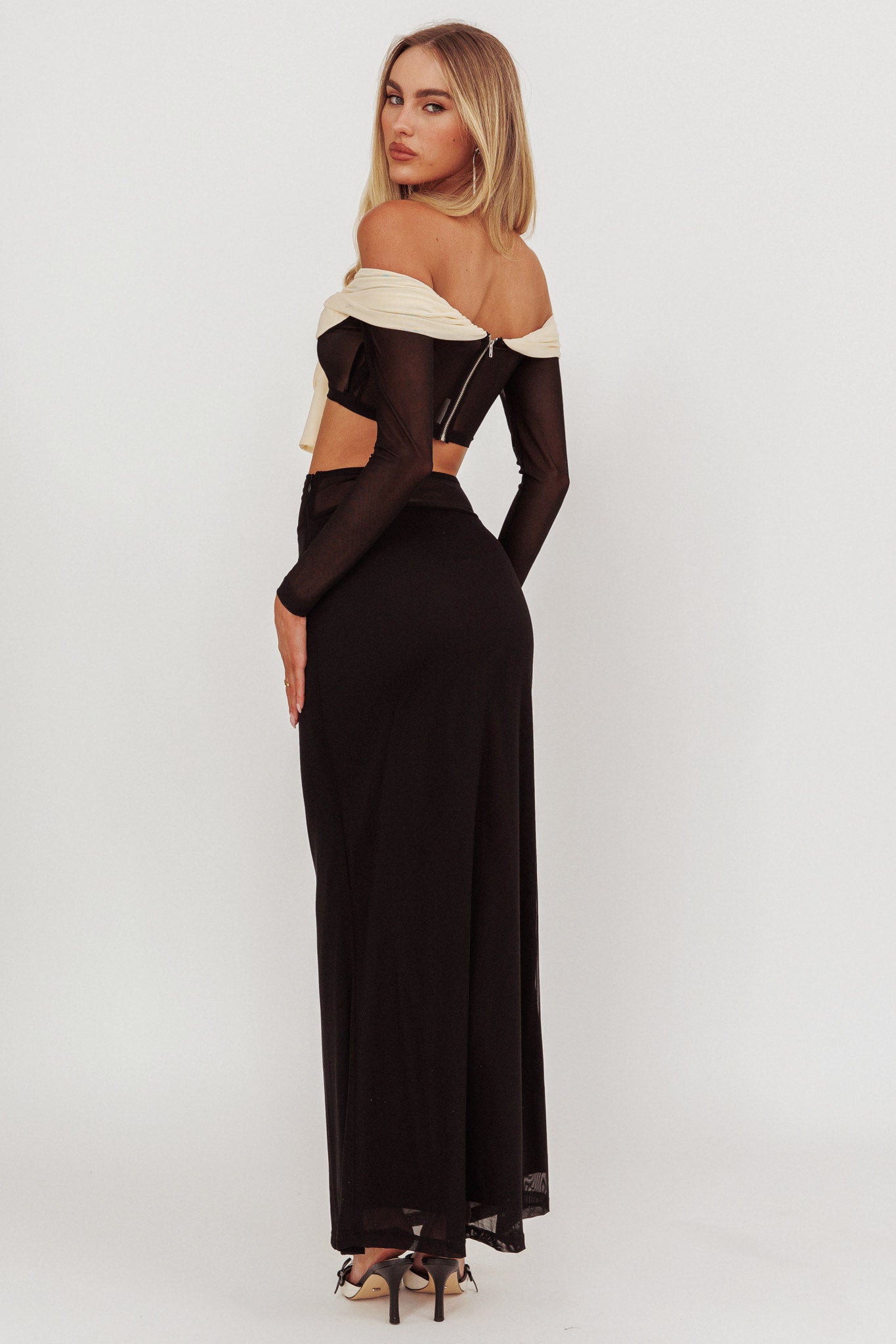 Perfect Worlds Mesh Maxi Skirt Black by Selfie Leslie Australia