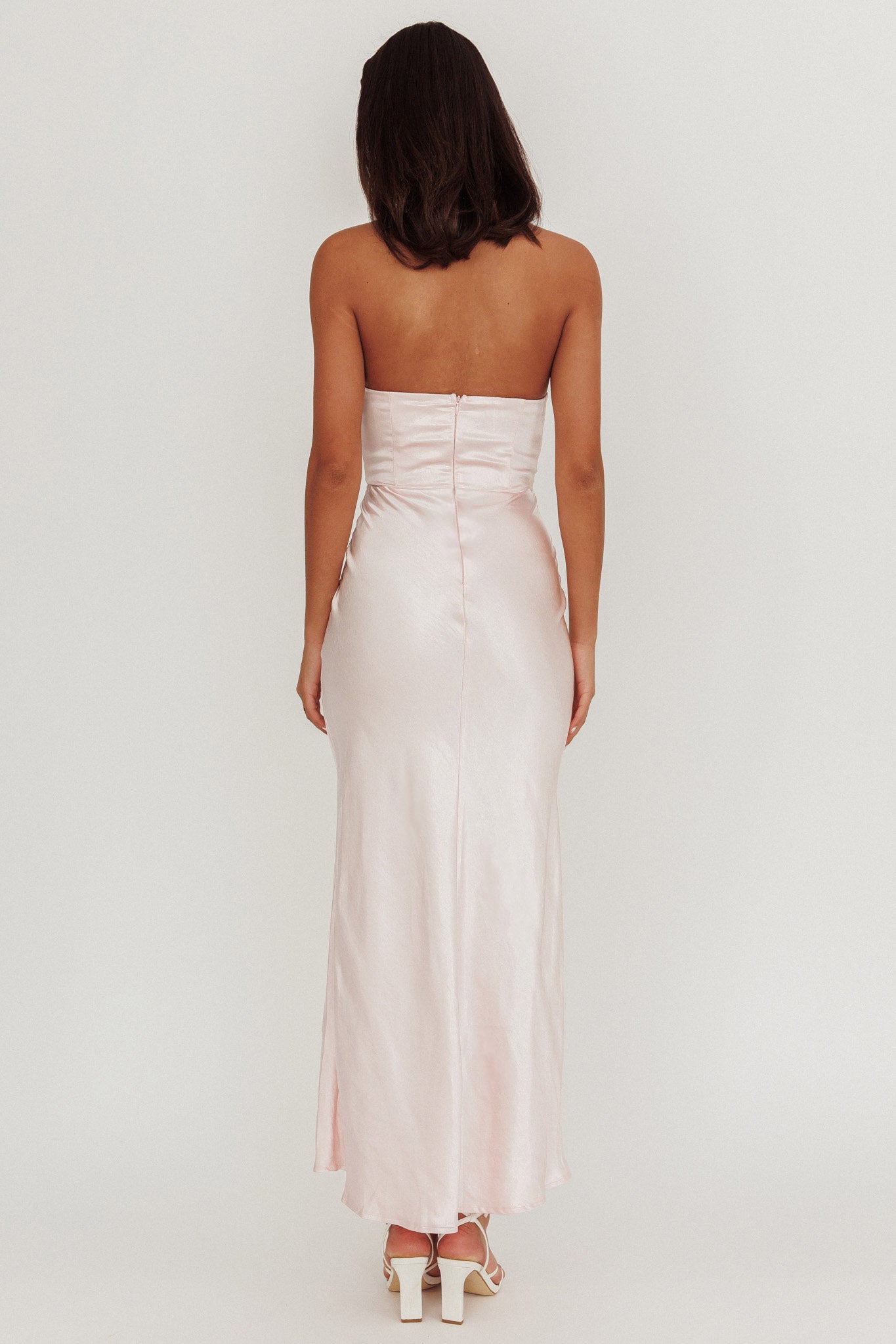 City Of Stars Strapless Maxi Dress Baby Pink by Selfie Leslie Australia