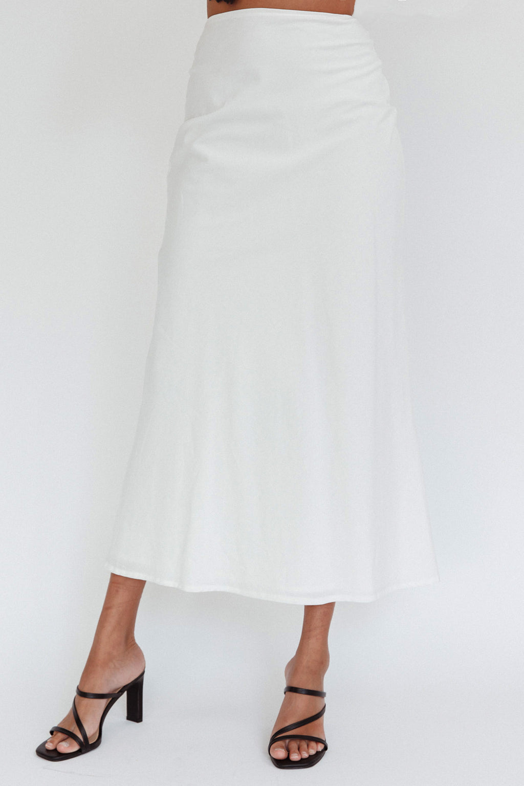 Wistful Midi Skirt White by Selfie Leslie Australia
