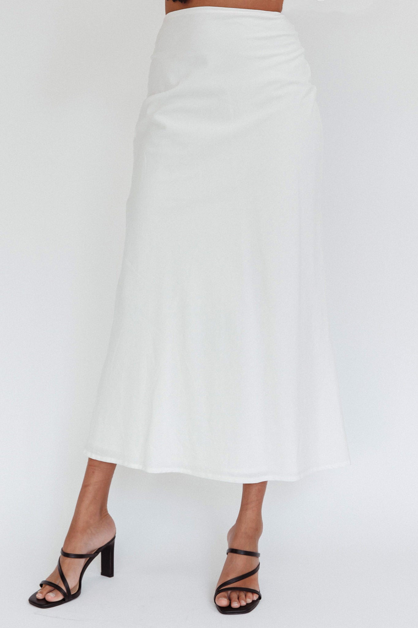 Wistful Midi Skirt White by Selfie Leslie Australia