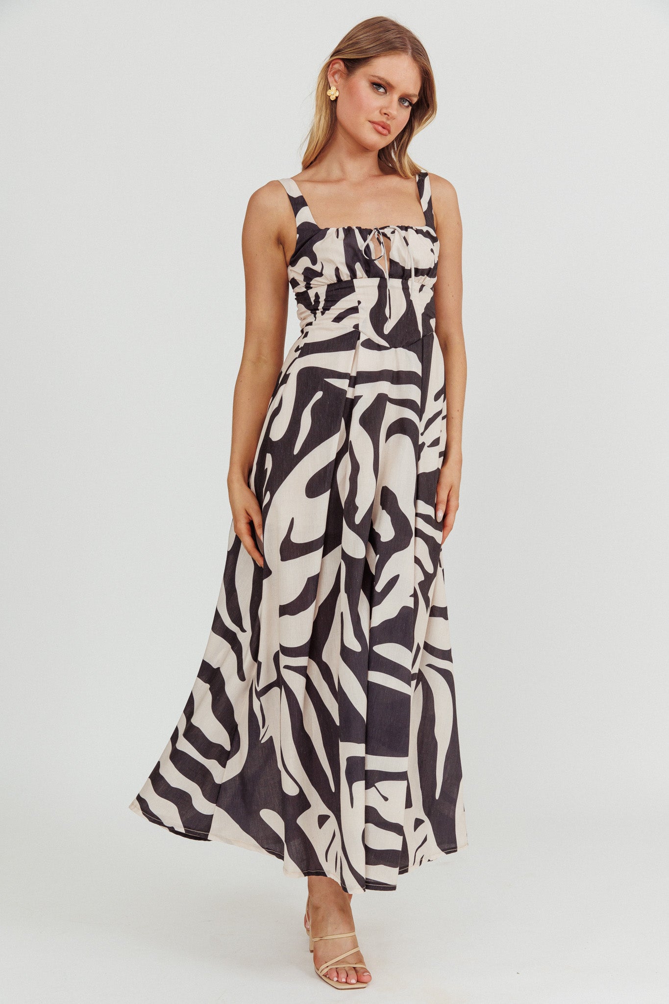 Colette A-Line Maxi Dress Black by Selfie Leslie Australia