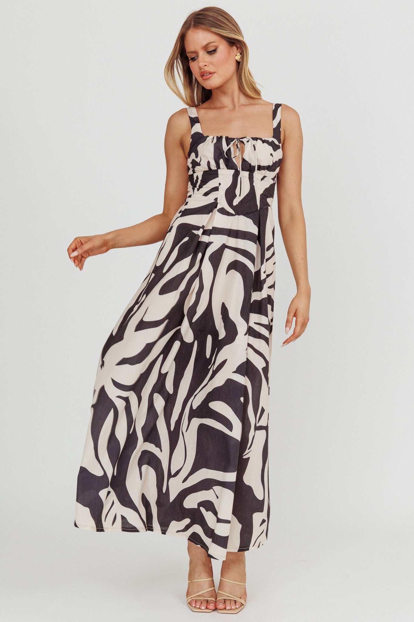 Colette A-Line Maxi Dress Black by Selfie Leslie Australia