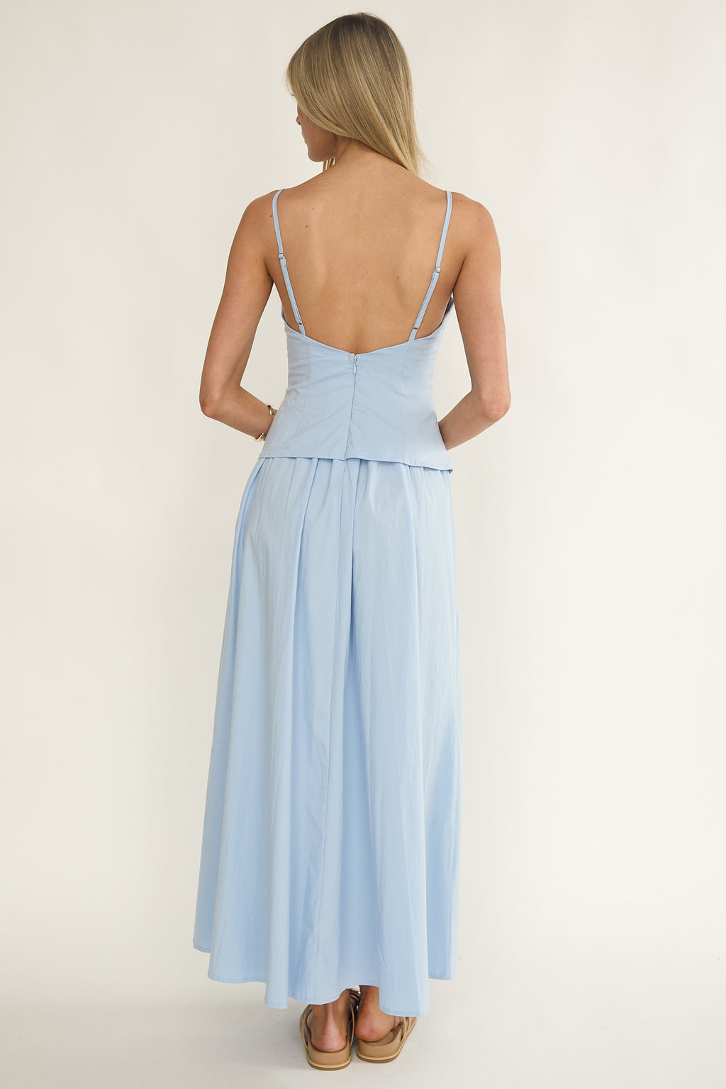 Antonita Cami Strap Maxi Dress Blue by Selfie Leslie Australia
