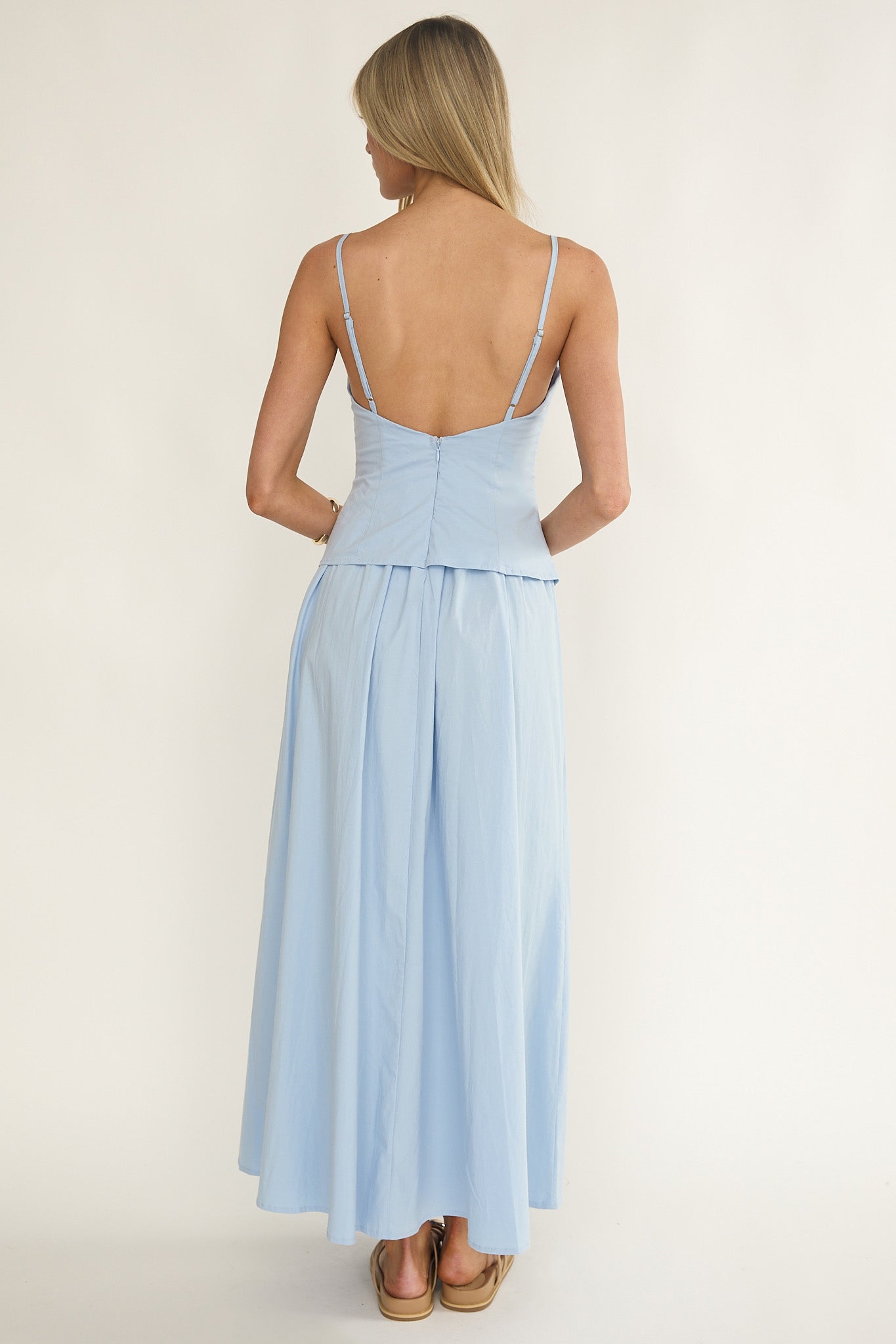 Antonita Cami Strap Maxi Dress Blue by Selfie Leslie Australia