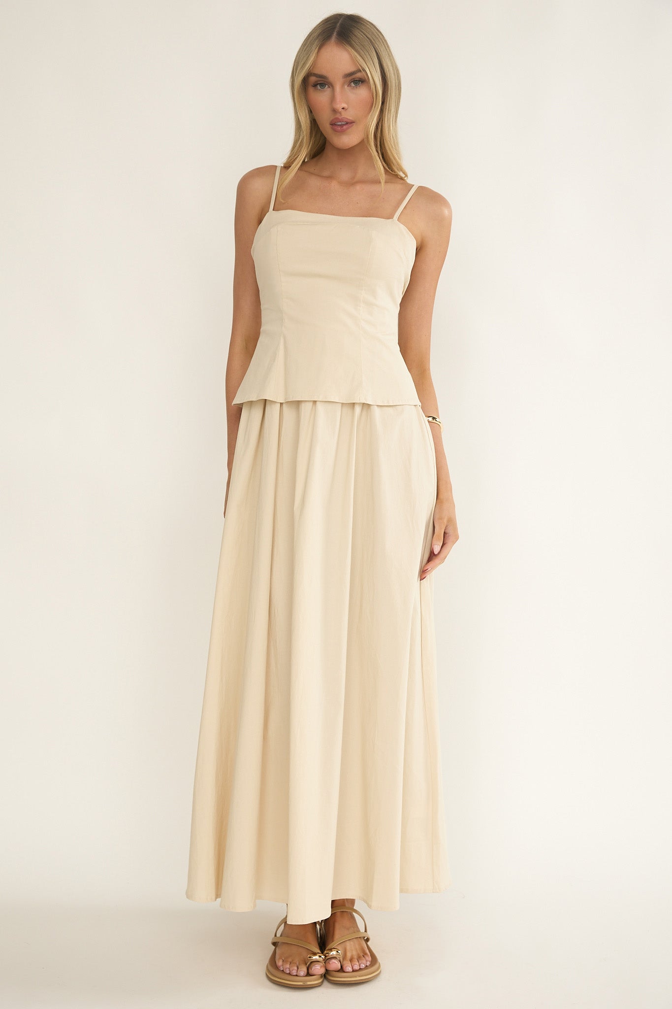 Antonita Cami Strap Maxi Dress Stone by Selfie Leslie Australia
