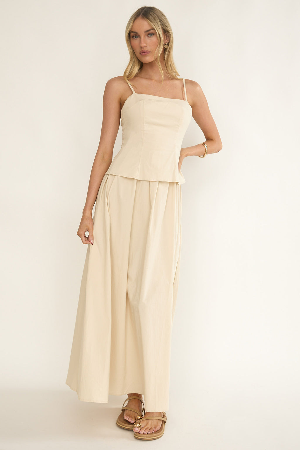 Antonita Cami Strap Maxi Dress Stone by Selfie Leslie Australia