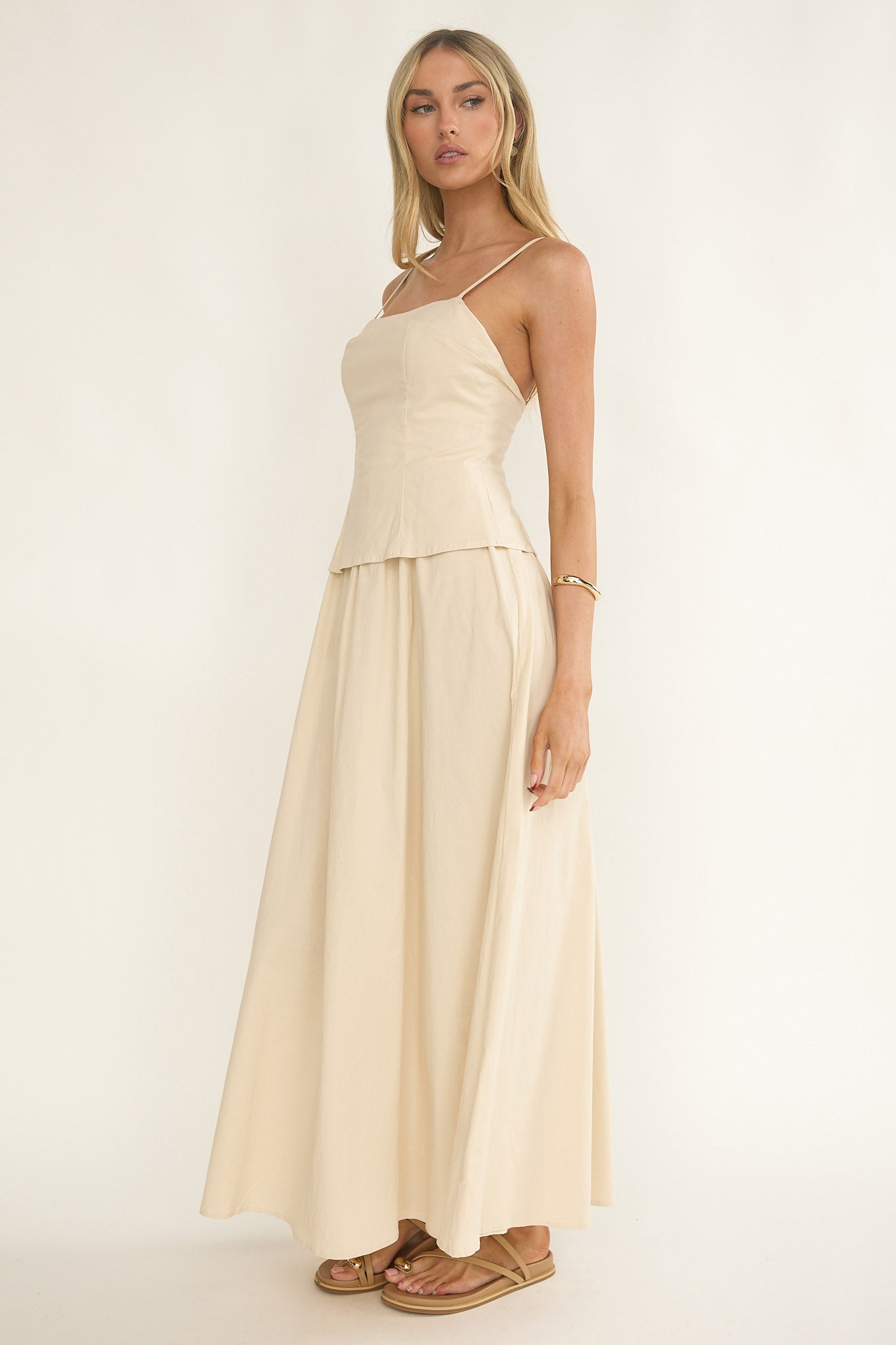 Antonita Cami Strap Maxi Dress Stone by Selfie Leslie Australia