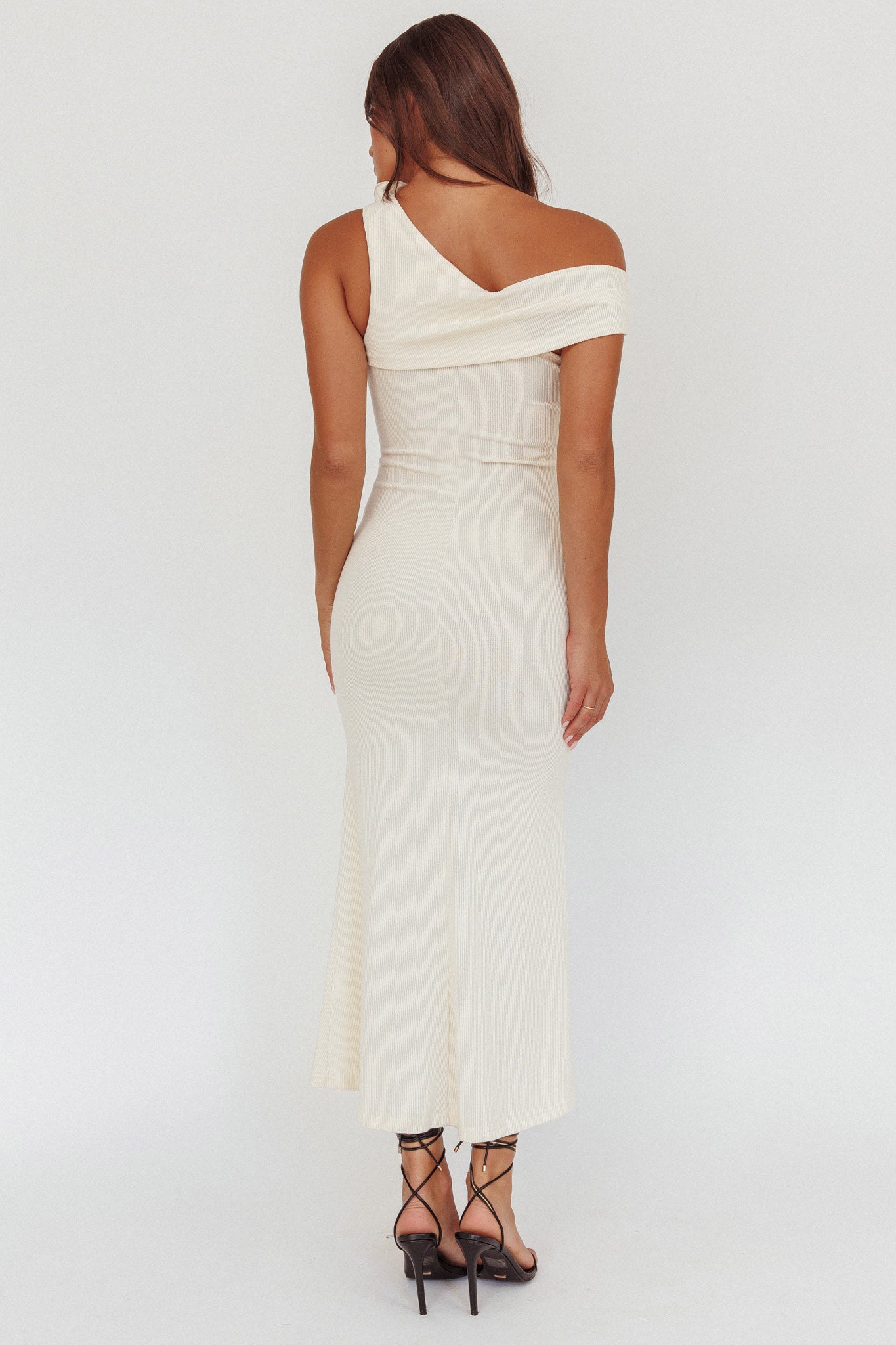 Mazon One-Shoulder Knit Maxi Dress Butter by Selfie Leslie Australia
