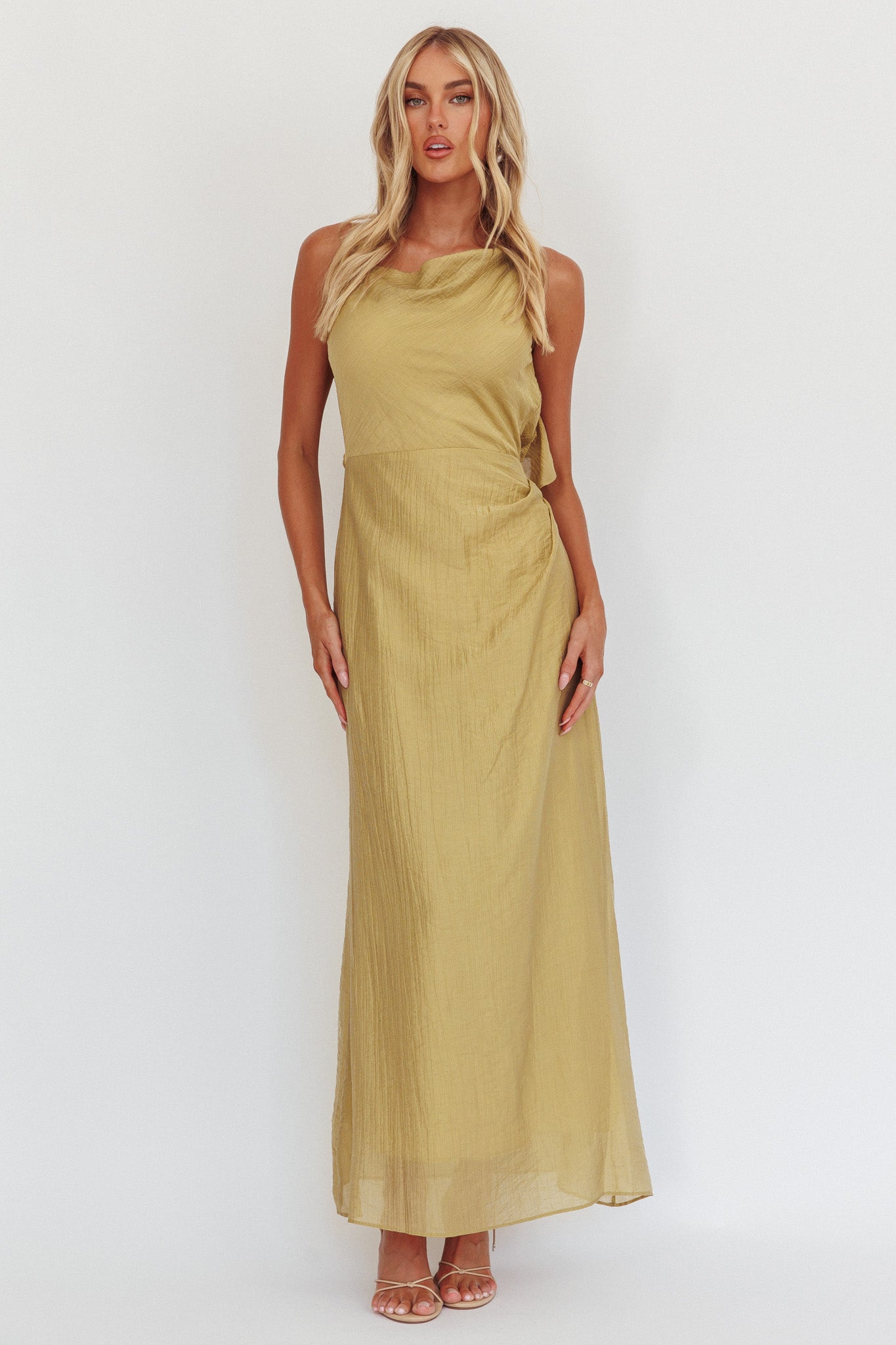 Soul Fires Ruffle Back Maxi Dress Hazel by Selfie Leslie Australia