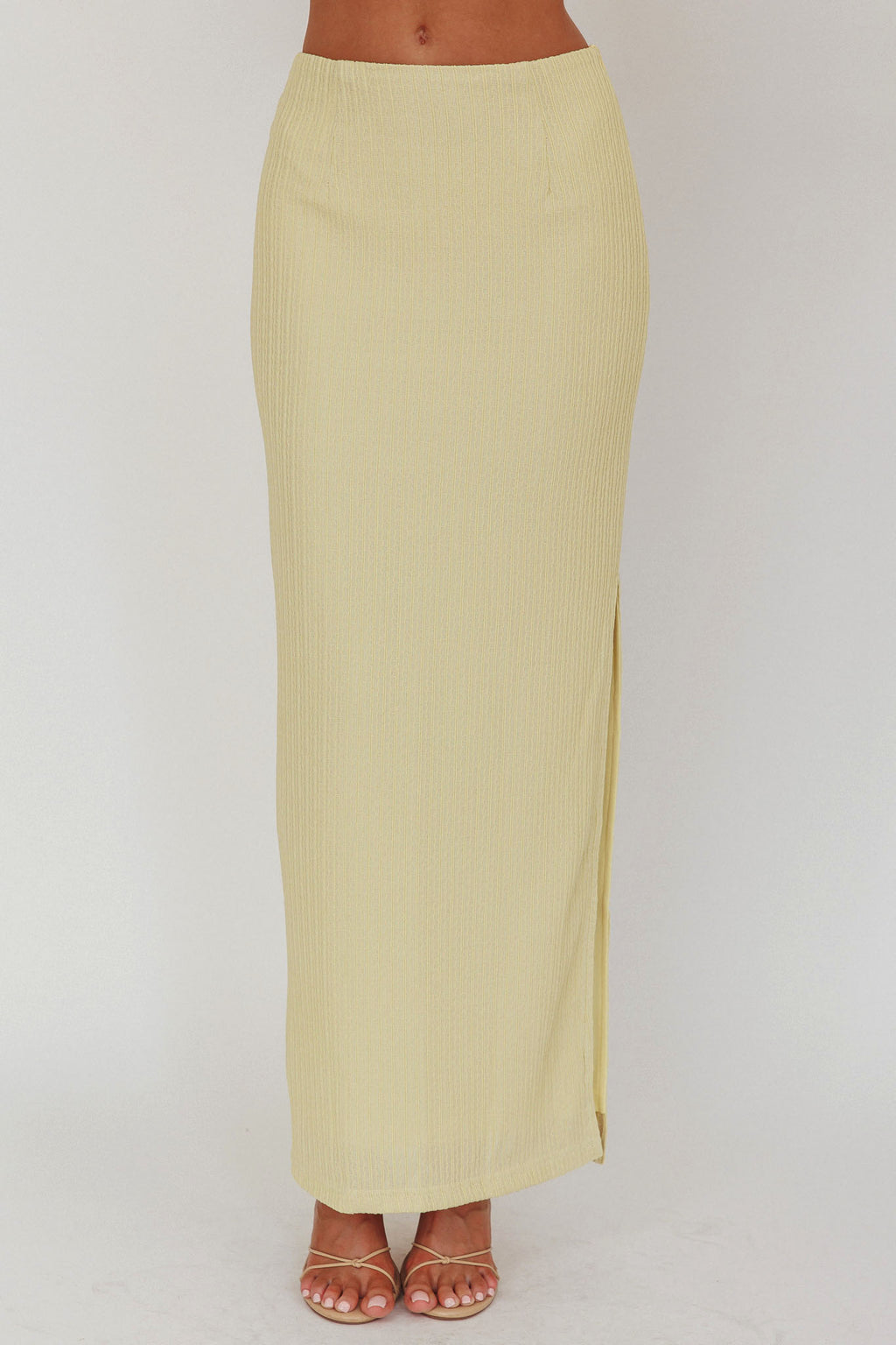 Always Ready Side Split Maxi Skirt Sage by Selfie Leslie Australia