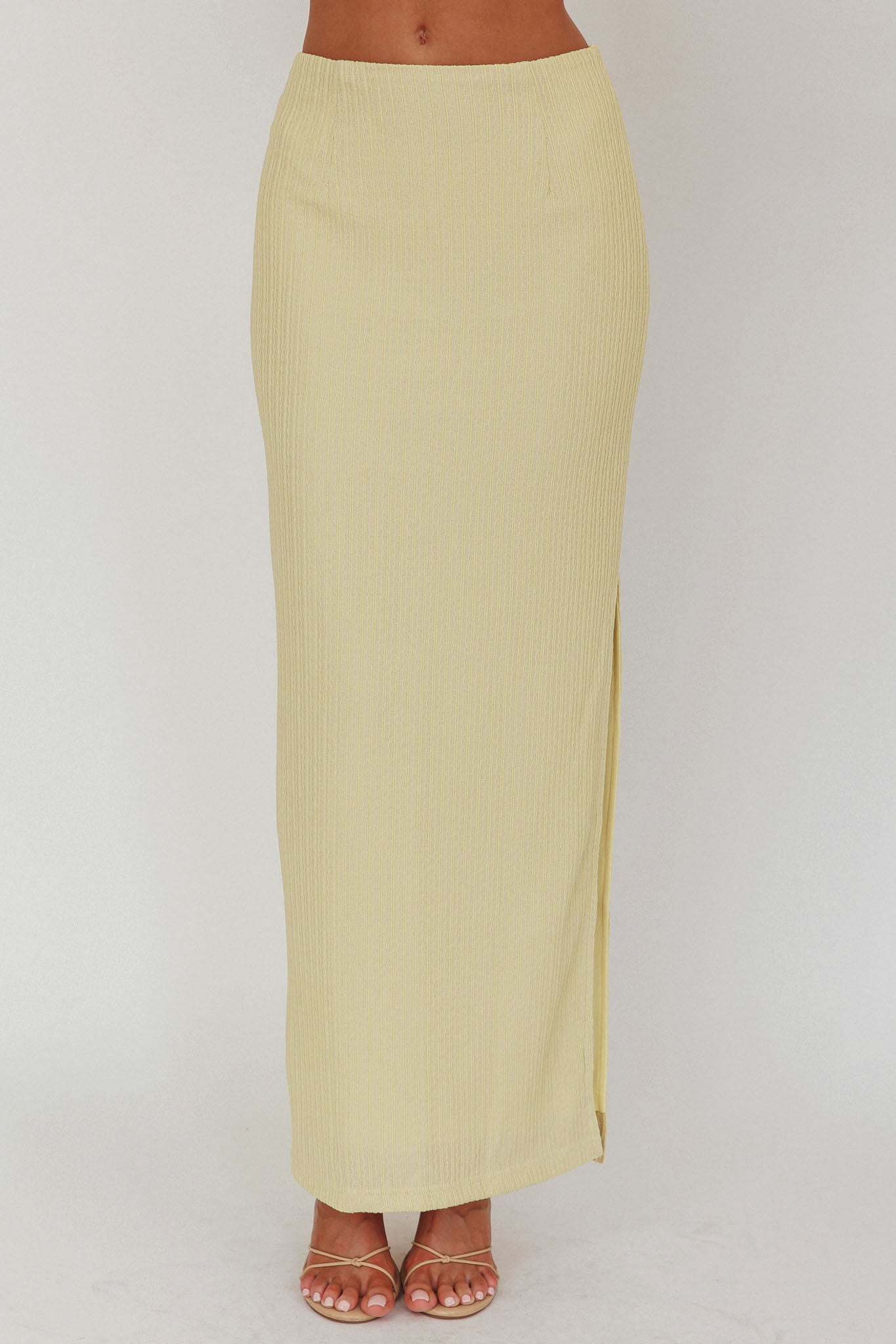 Always Ready Side Split Maxi Skirt Sage by Selfie Leslie Australia