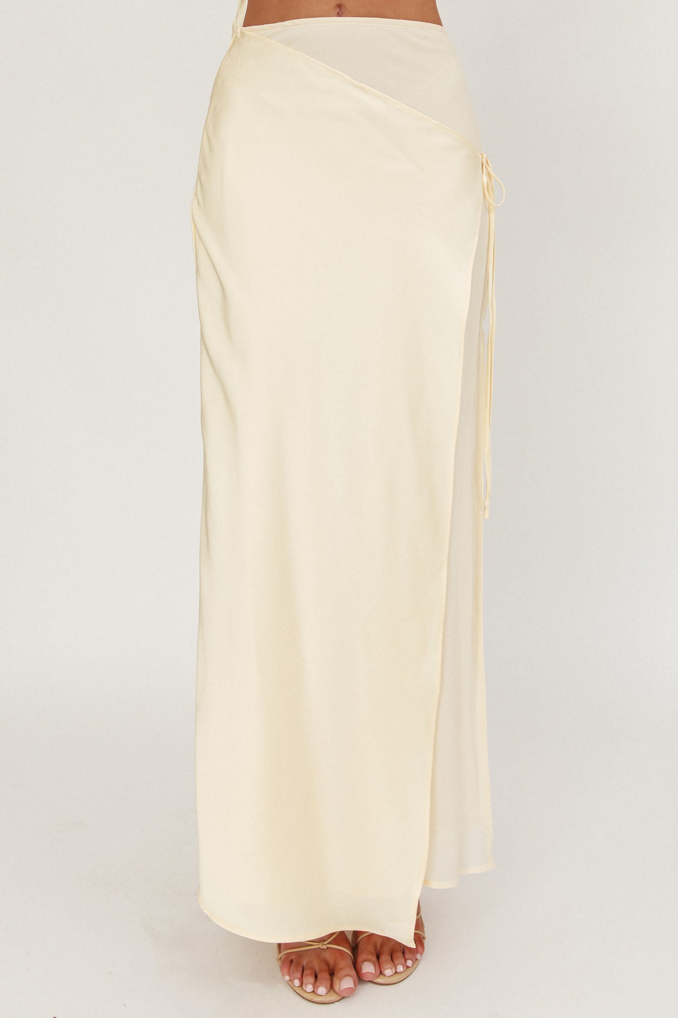 Jerica Wrap Front Maxi Skirt Butter by Selfie Leslie Australia