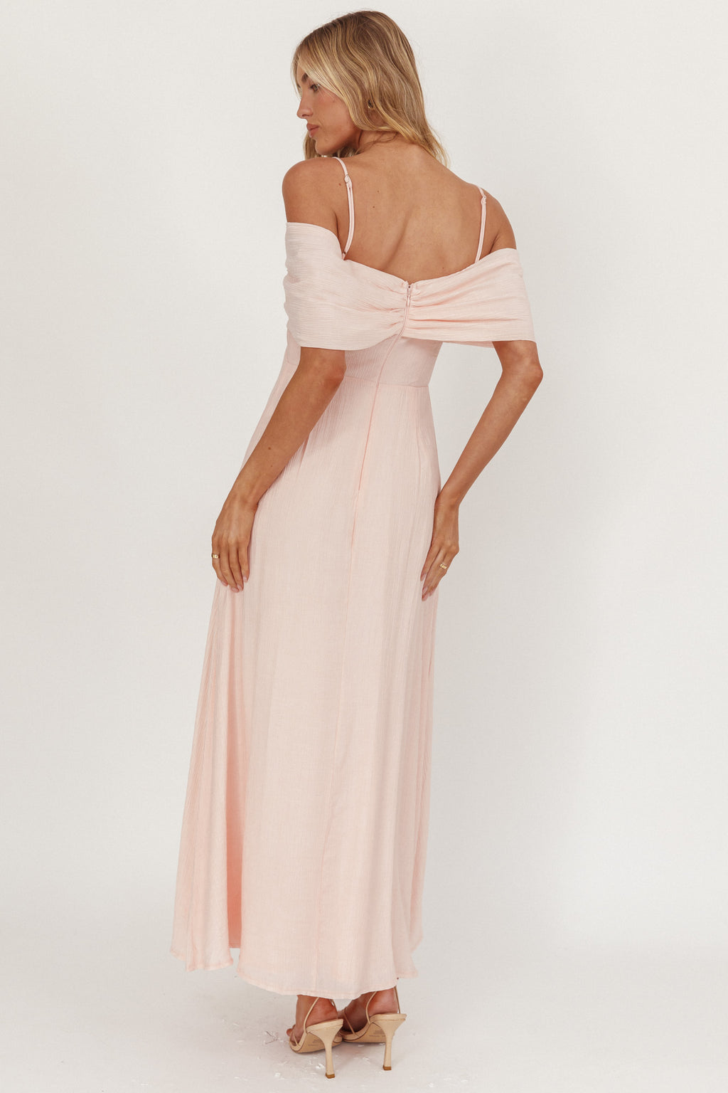 Lillibet Bow Tied Bust Midi Dress Pink by Selfie Leslie Australia