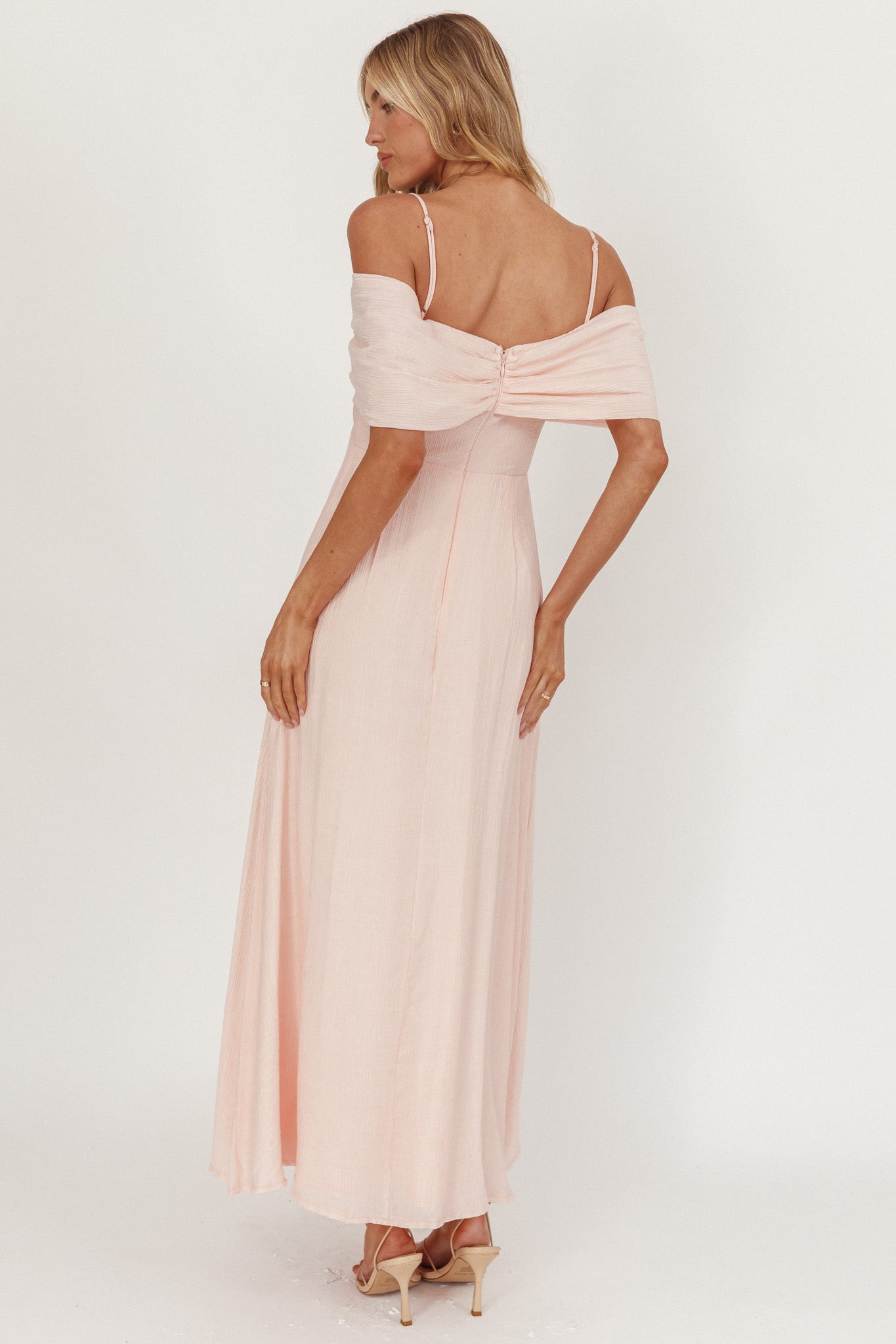 Lillibet Bow Tied Bust Midi Dress Pink by Selfie Leslie Australia