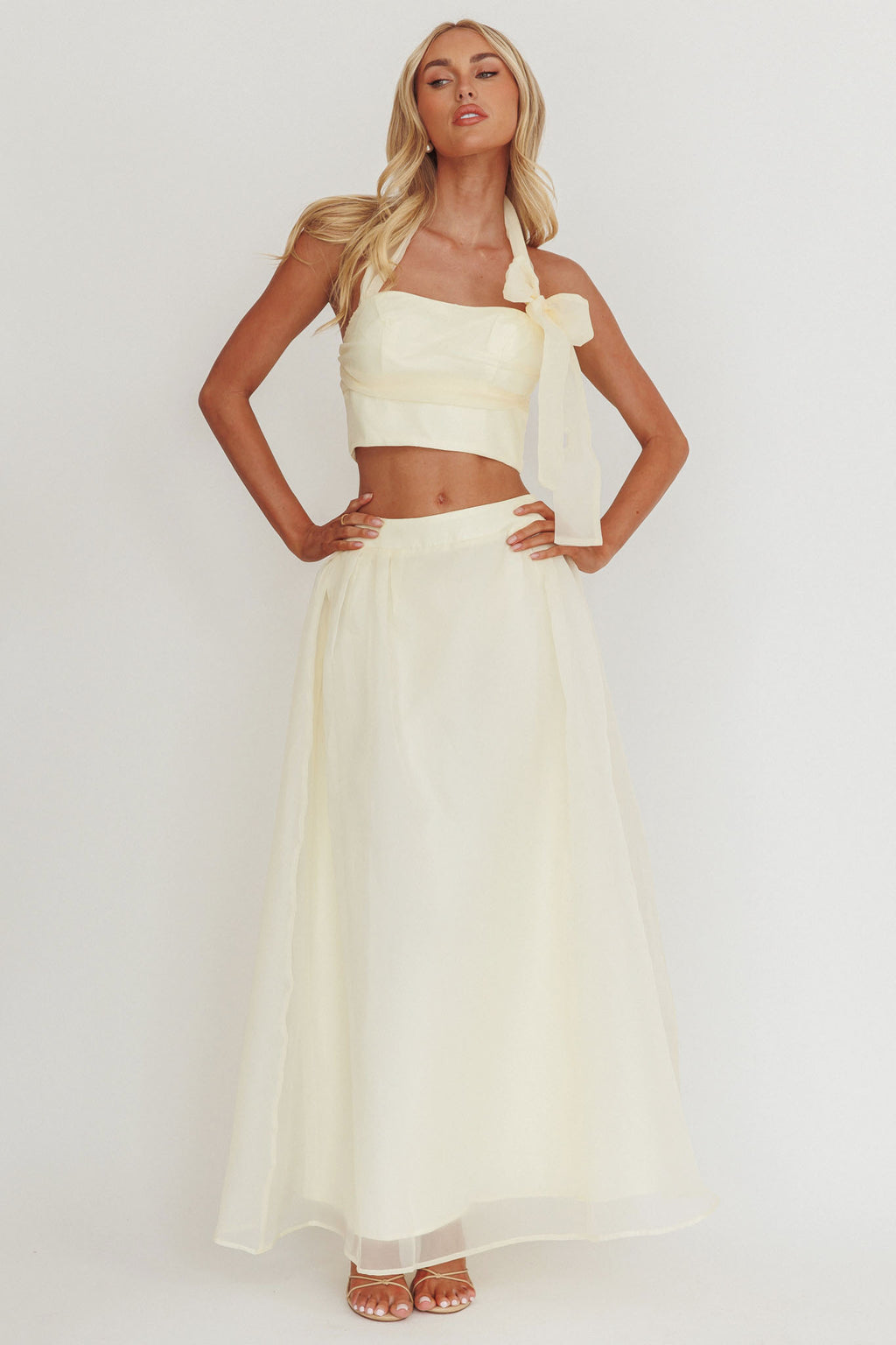 Simple Things Organza Maxi Skirt Butter by Selfie Leslie Australia