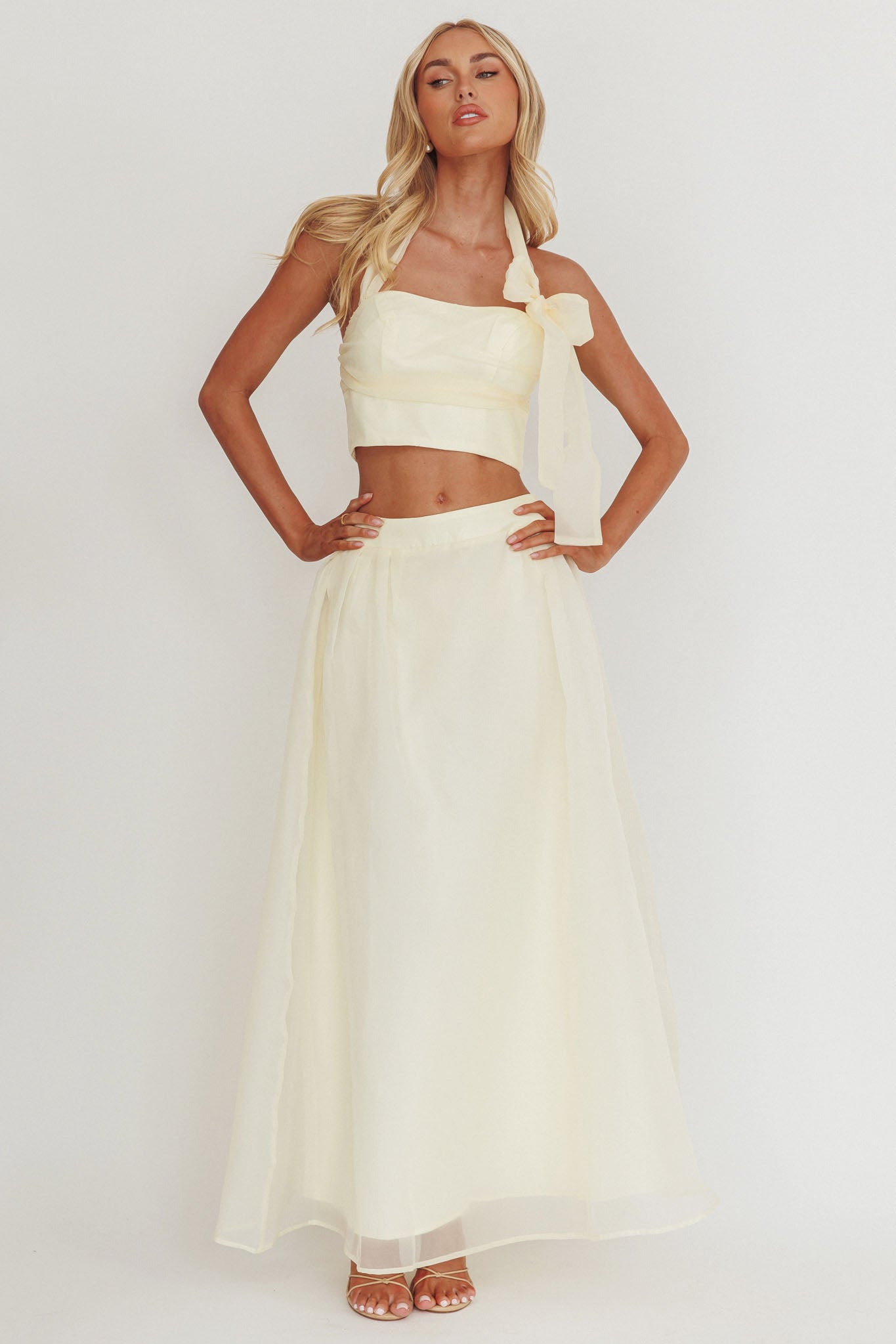 Simple Things Organza Maxi Skirt Butter by Selfie Leslie Australia