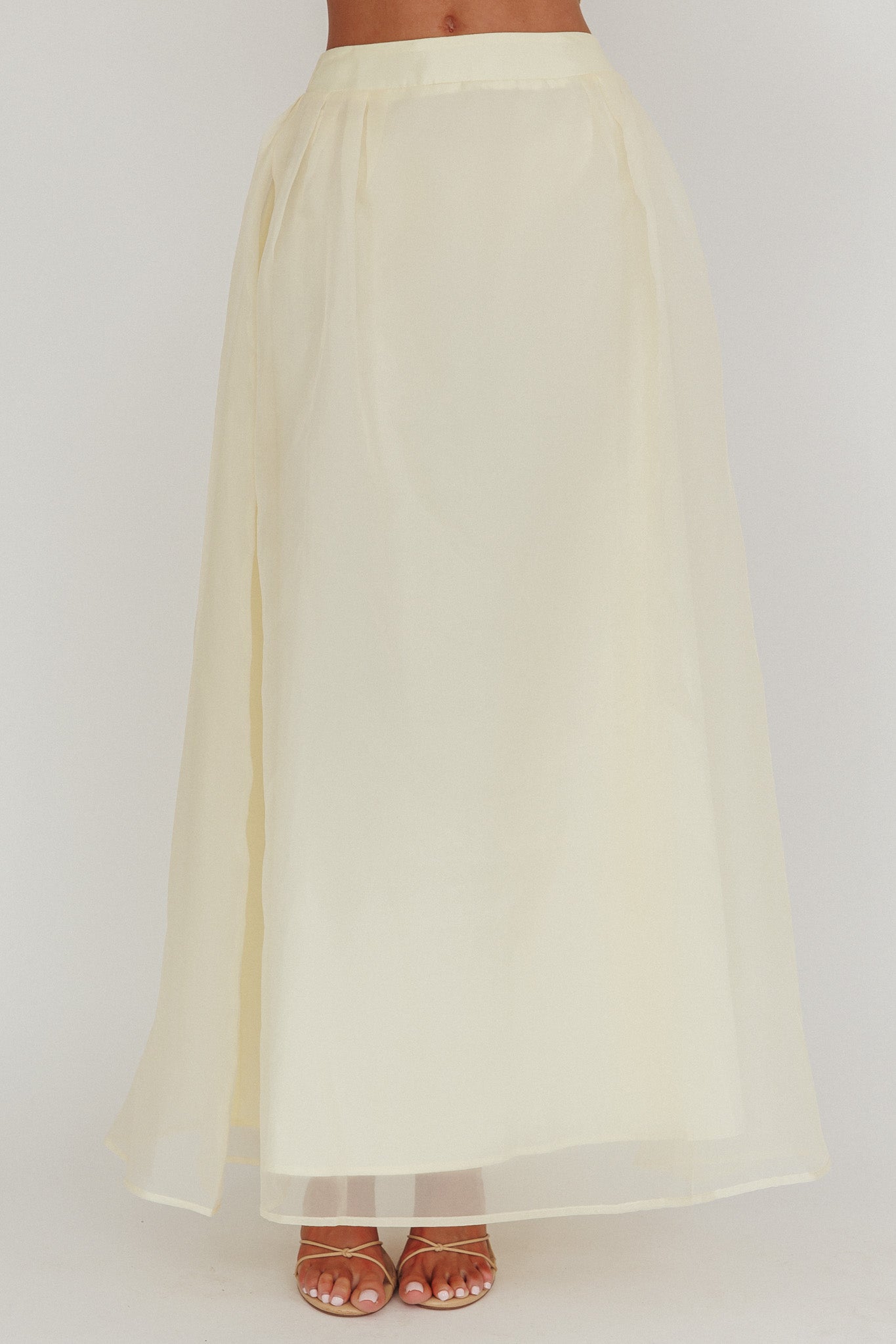 Simple Things Organza Maxi Skirt Butter by Selfie Leslie Australia