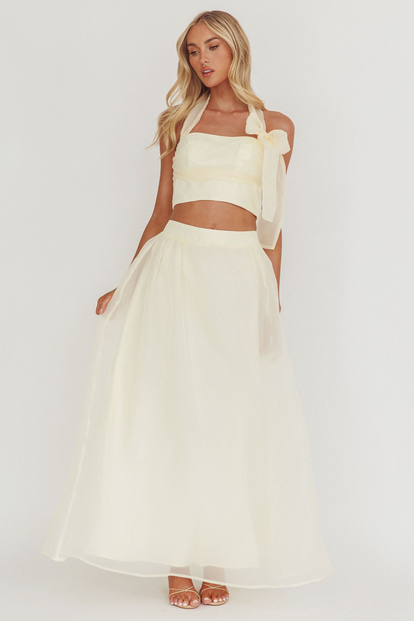 Simple Things Organza Maxi Skirt Butter by Selfie Leslie Australia